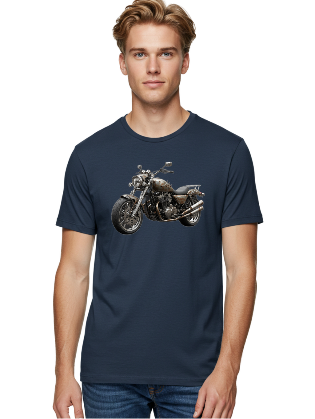 Bobber-Motorcycle Men'S Graphic Tee, 100% Cotton, Comfortable Casual Summer Wear, Machine Washable, Vintage Camera, Old Camera, Antique Camera, Black Camera, Classic Photography, Photography Equipment, Nostalgic Device, Film Camera, Camera Art Bao143