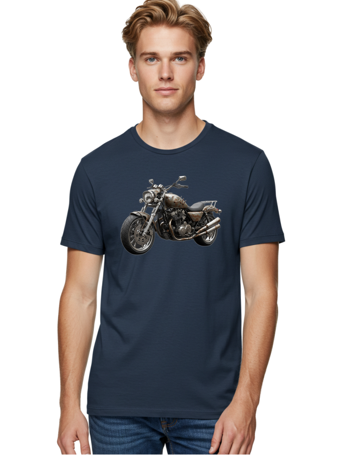 Bobber-Motorcycle Men'S Graphic Tee, 100% Cotton, Comfortable Casual Summer Wear, Machine Washable, Vintage Camera, Old Camera, Antique Camera, Black Camera, Classic Photography, Photography Equipment, Nostalgic Device, Film Camera, Camera Art Bao143