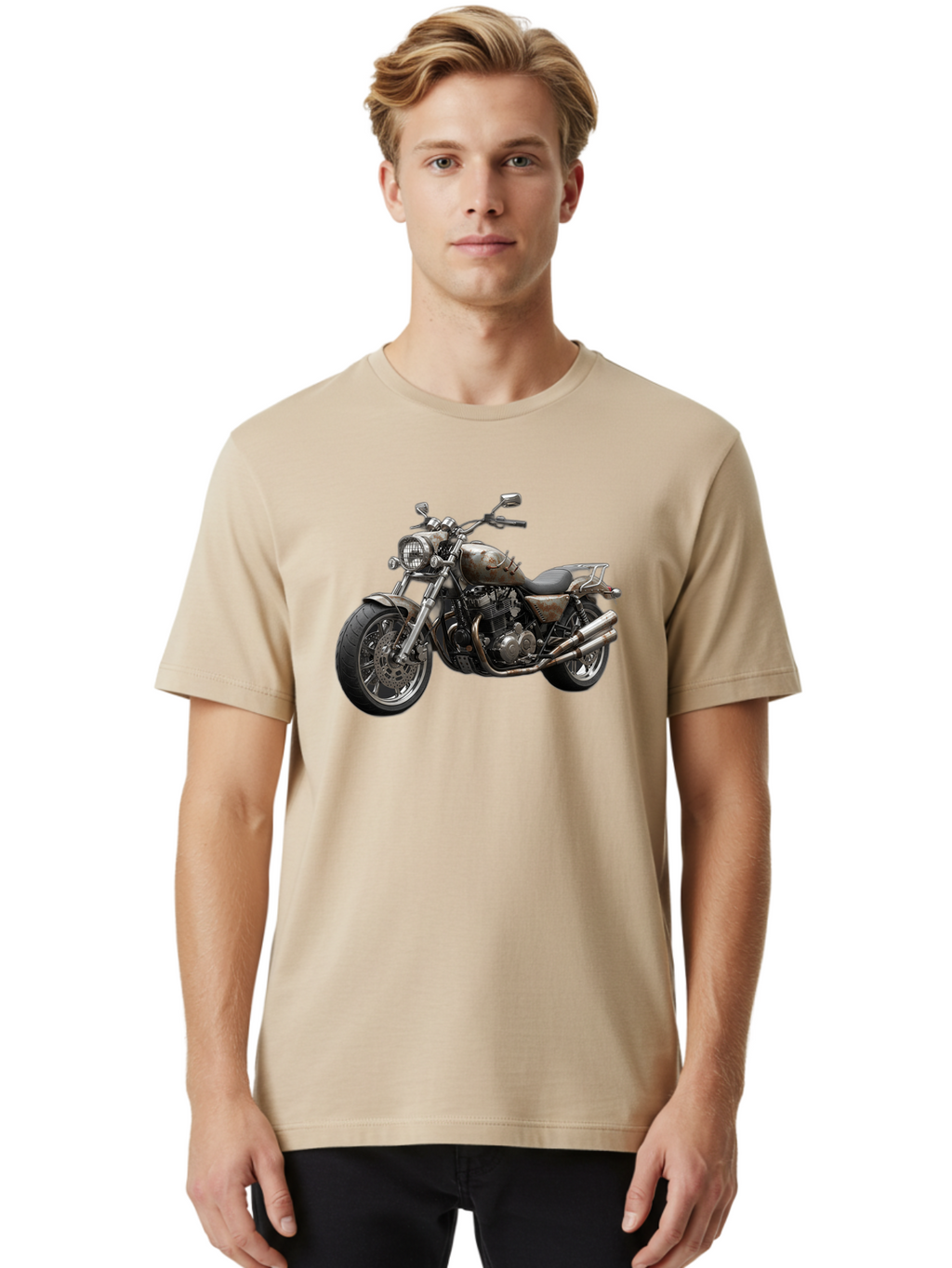 Bobber-Motorcycle Men'S Graphic Tee, 100% Cotton, Comfortable Casual Summer Wear, Machine Washable, Vintage Camera, Old Camera, Antique Camera, Black Camera, Classic Photography, Photography Equipment, Nostalgic Device, Film Camera, Camera Art Bao143