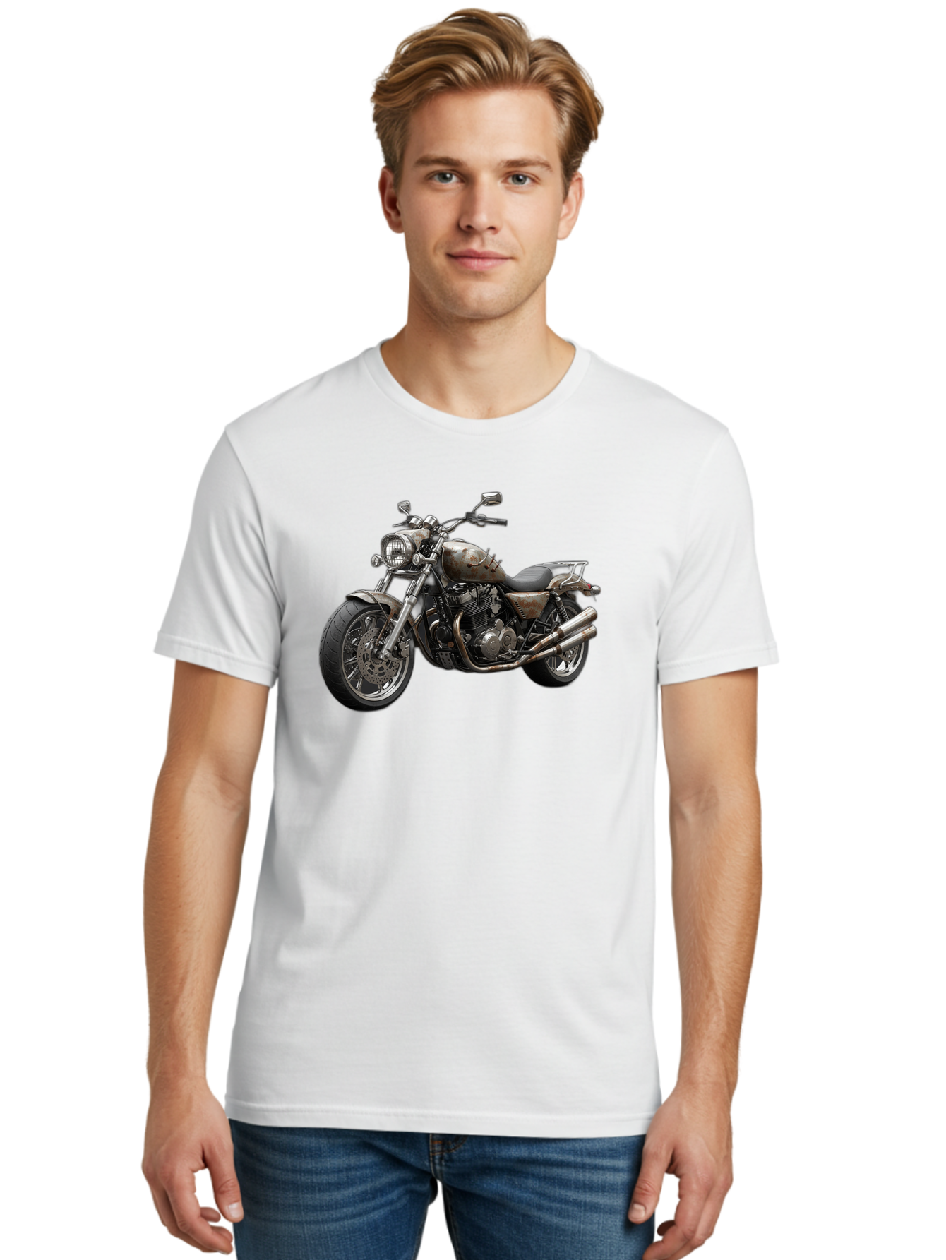 Bobber-Motorcycle Men'S Graphic Tee, 100% Cotton, Comfortable Casual Summer Wear, Machine Washable, Vintage Camera, Old Camera, Antique Camera, Black Camera, Classic Photography, Photography Equipment, Nostalgic Device, Film Camera, Camera Art Bao143