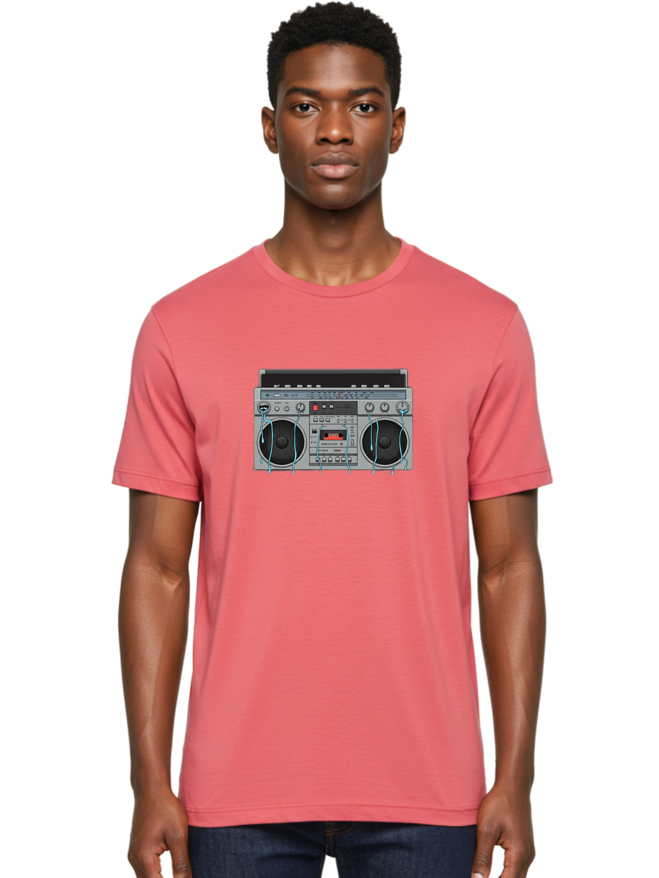 Boombox-1 Men'S Graphic Tee, 100% Cotton, Comfortable Casual Summer Wear, Machine Washable, Vintage Camera, Old Camera, Antique Camera, Black Camera, Classic Photography, Photography Equipment, Nostalgic Device, Film Camera, Camera Art Bao145