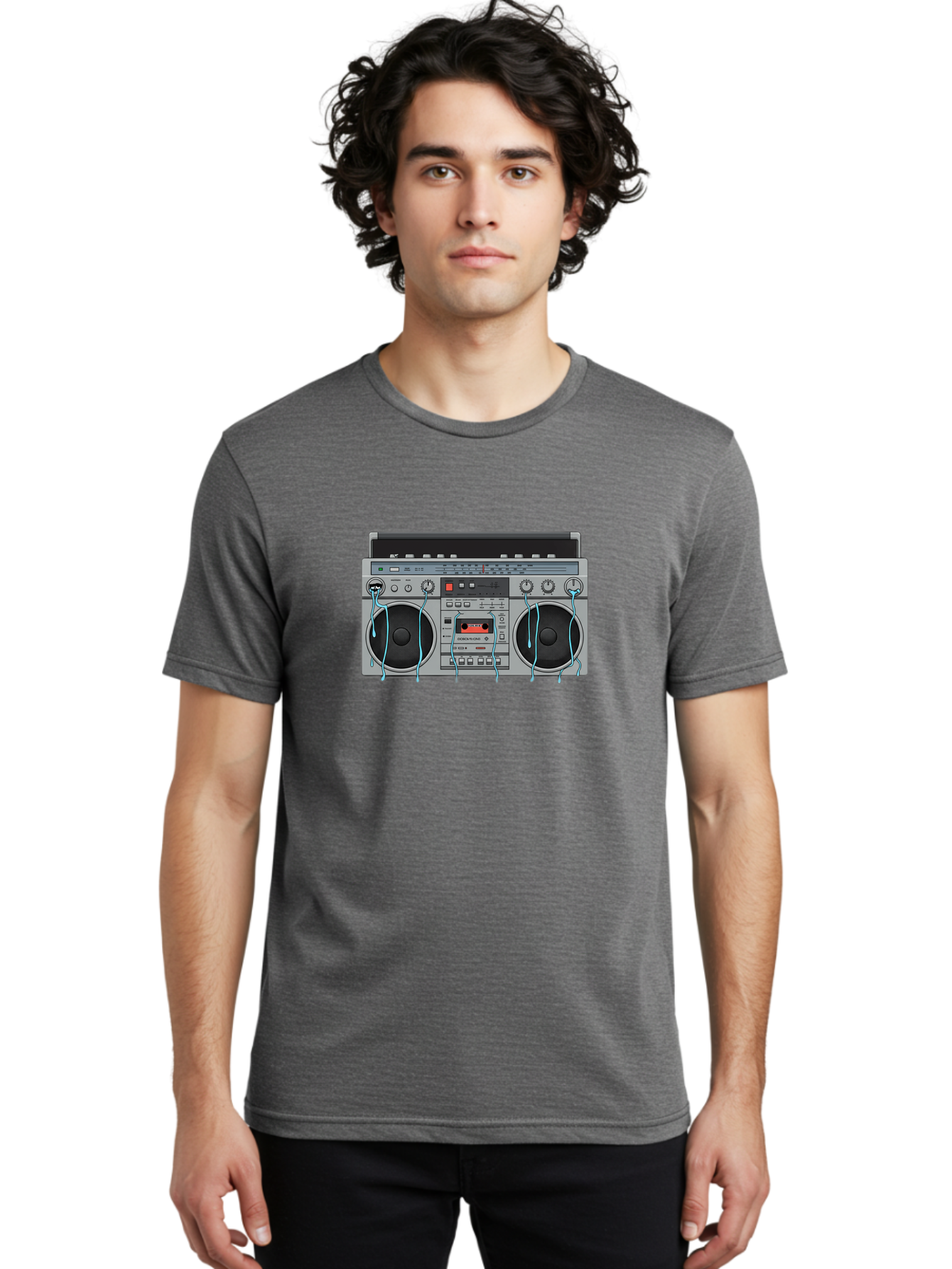 Boombox-1 Men'S Graphic Tee, 100% Cotton, Comfortable Casual Summer Wear, Machine Washable, Vintage Camera, Old Camera, Antique Camera, Black Camera, Classic Photography, Photography Equipment, Nostalgic Device, Film Camera, Camera Art Bao145