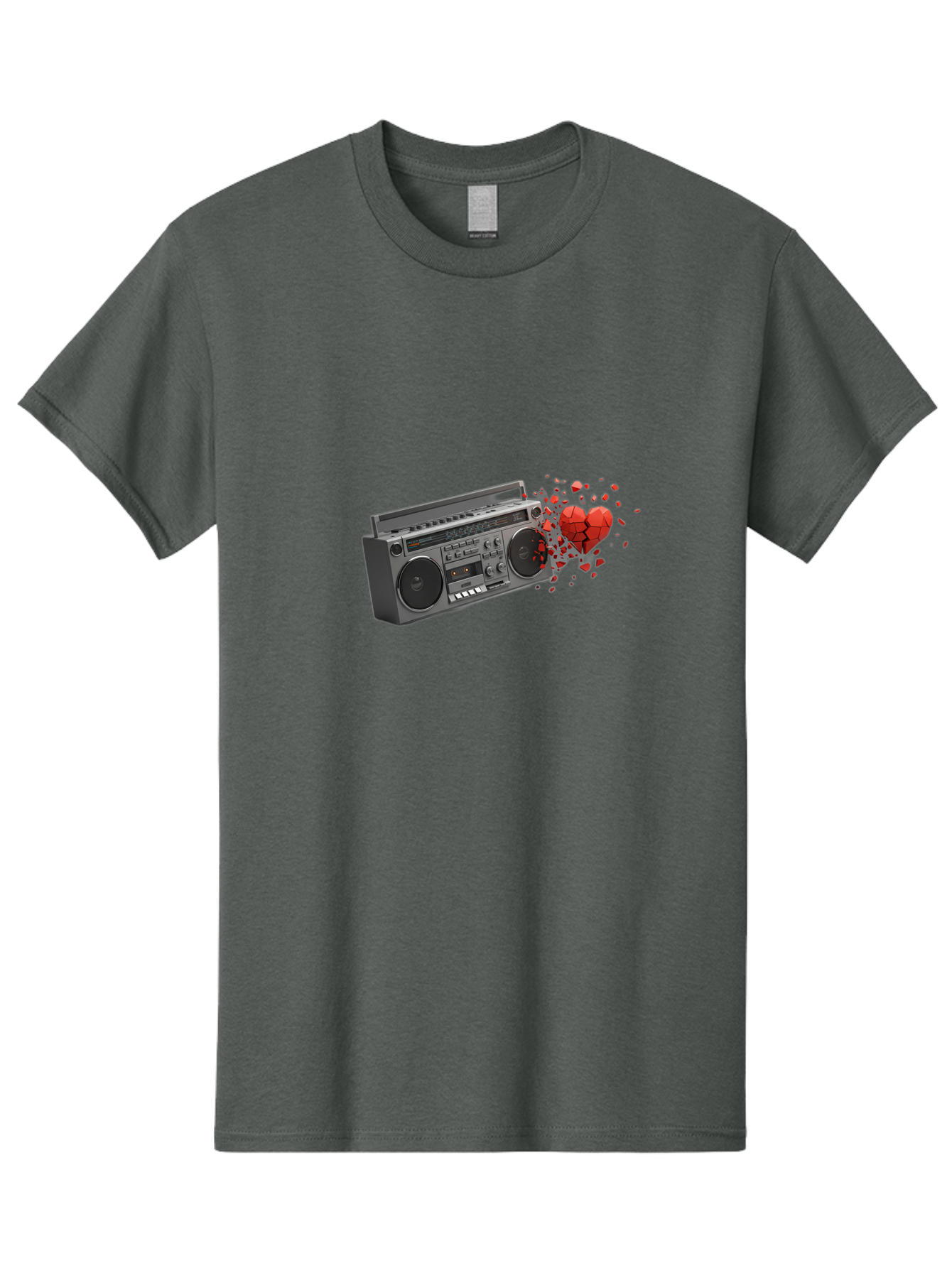 Boombox-Heart Men'S Graphic Tee, 100% Cotton, Comfortable Casual Summer Wear, Machine Washable, Vintage Camera, Old Camera, Antique Camera, Black Camera, Classic Photography, Photography Equipment, Nostalgic Device, Film Camera, Camera Art Bao146