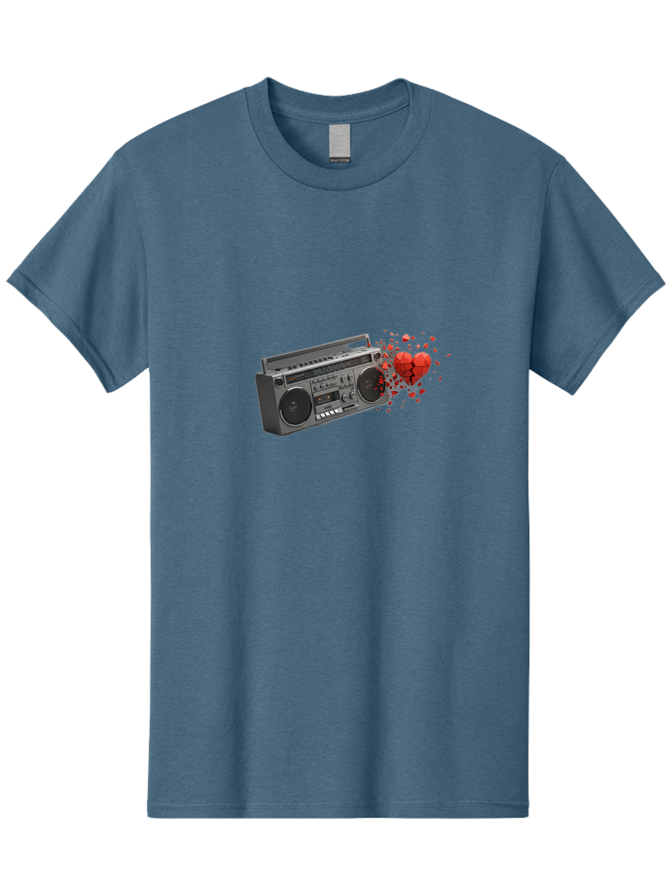 Boombox-Heart Men'S Graphic Tee, 100% Cotton, Comfortable Casual Summer Wear, Machine Washable, Vintage Camera, Old Camera, Antique Camera, Black Camera, Classic Photography, Photography Equipment, Nostalgic Device, Film Camera, Camera Art Bao146