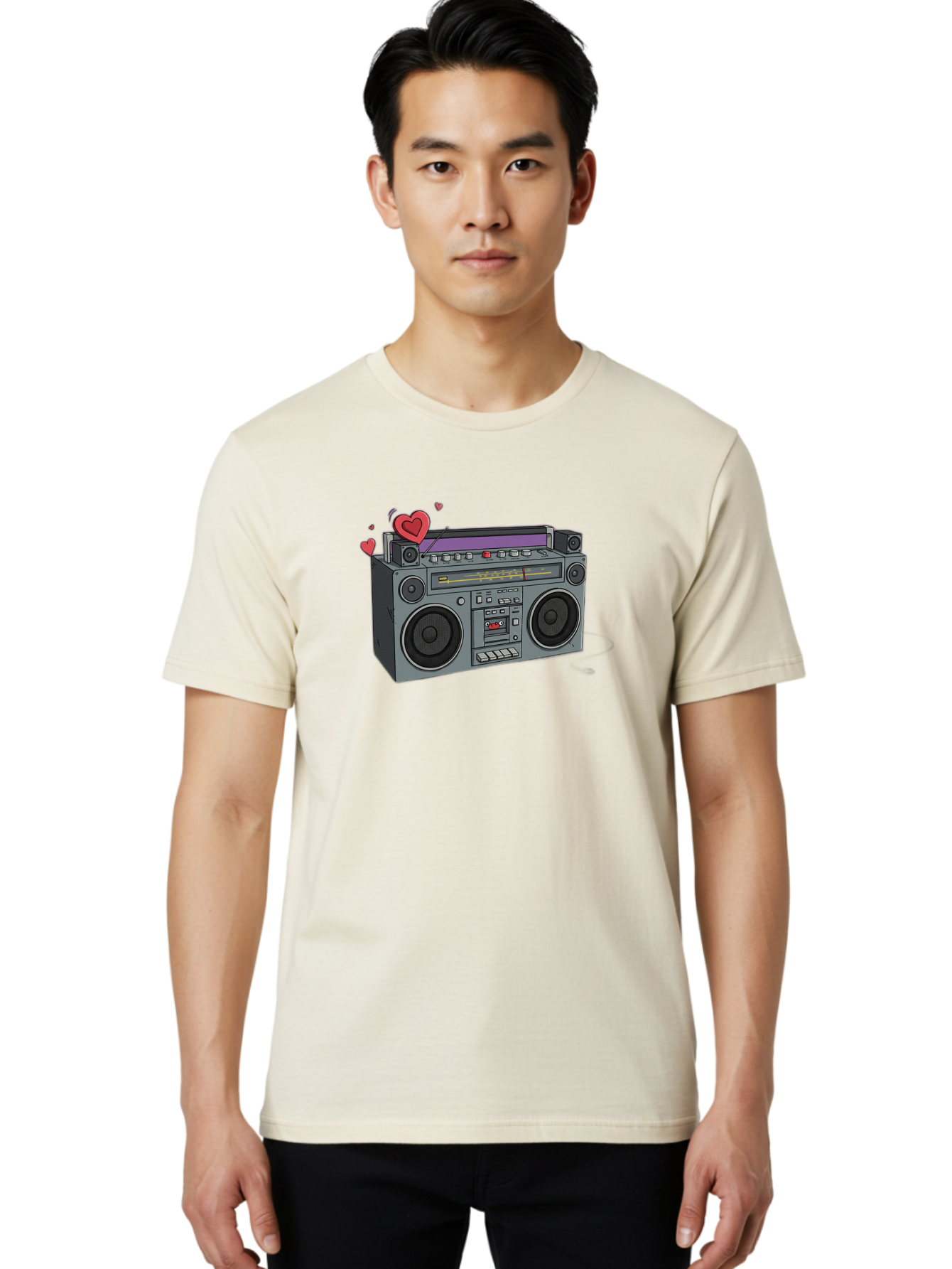 Boombox Men'S Graphic Tee, 100% Cotton, Comfortable Casual Summer Wear, Machine Washable, Vintage Camera, Old Camera, Antique Camera, Black Camera, Classic Photography, Photography Equipment, Nostalgic Device, Film Camera, Camera Art Bao147