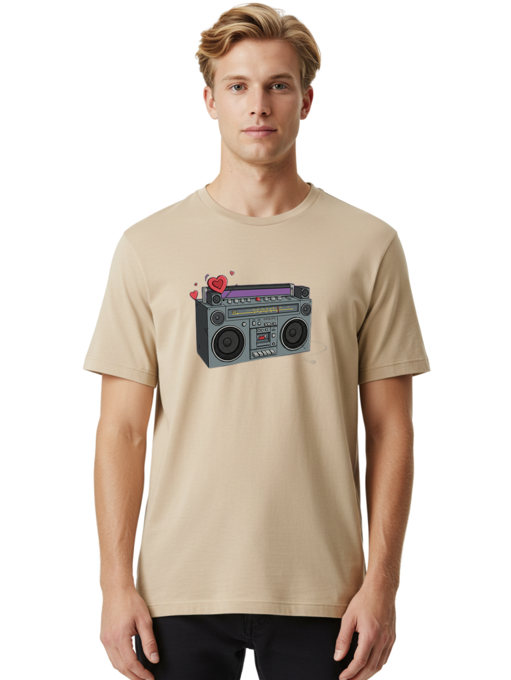 Boombox Men'S Graphic Tee, 100% Cotton, Comfortable Casual Summer Wear, Machine Washable, Vintage Camera, Old Camera, Antique Camera, Black Camera, Classic Photography, Photography Equipment, Nostalgic Device, Film Camera, Camera Art Bao147