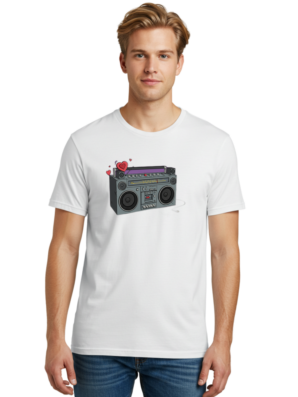Boombox Men'S Graphic Tee, 100% Cotton, Comfortable Casual Summer Wear, Machine Washable, Vintage Camera, Old Camera, Antique Camera, Black Camera, Classic Photography, Photography Equipment, Nostalgic Device, Film Camera, Camera Art Bao147