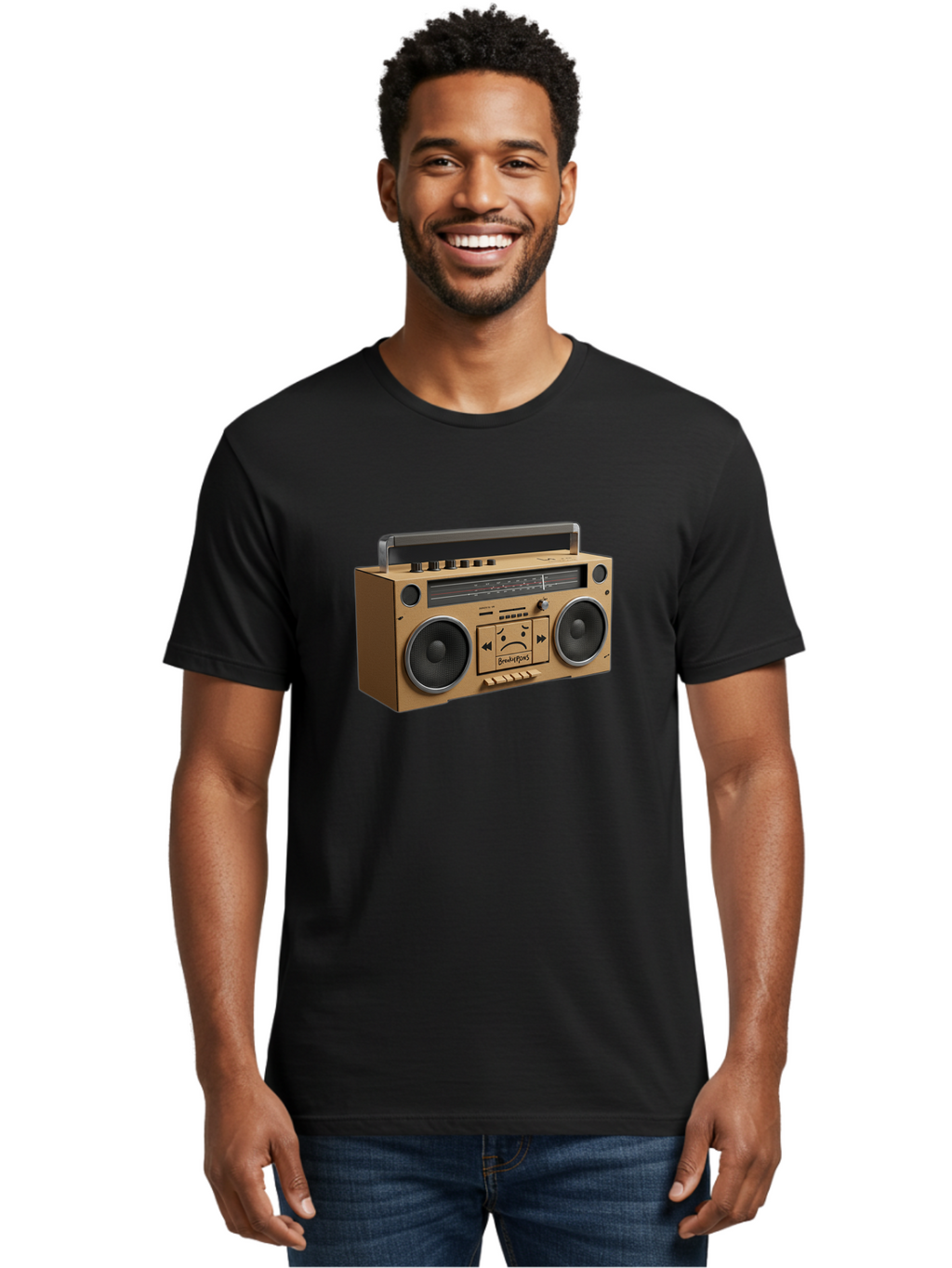 Breathebox-Boombox Men'S Graphic Tee, 100% Cotton, Comfortable Casual Summer Wear, Machine Washable, Vintage Camera, Old Camera, Antique Camera, Black Camera, Classic Photography, Photography Equipment, Nostalgic Device, Film Camera, Bao148