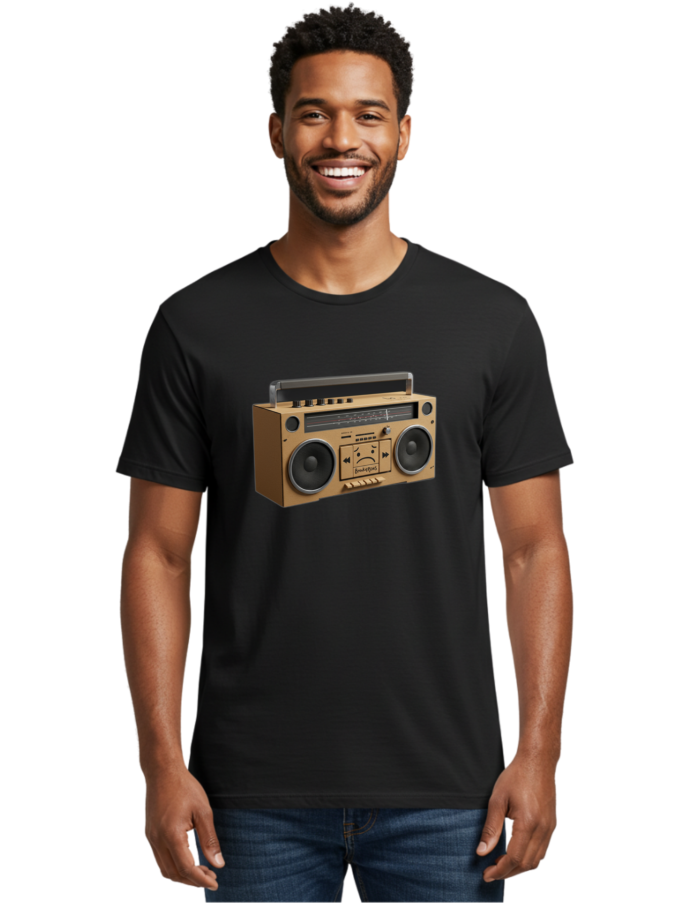 Breathebox-Boombox Men'S Graphic Tee, 100% Cotton, Comfortable Casual Summer Wear, Machine Washable, Vintage Camera, Old Camera, Antique Camera, Black Camera, Classic Photography, Photography Equipment, Nostalgic Device, Film Camera, Bao148