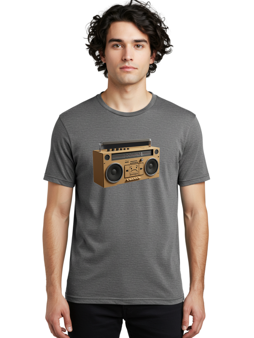 Breathebox-Boombox Men'S Graphic Tee, 100% Cotton, Comfortable Casual Summer Wear, Machine Washable, Vintage Camera, Old Camera, Antique Camera, Black Camera, Classic Photography, Photography Equipment, Nostalgic Device, Film Camera, Bao148
