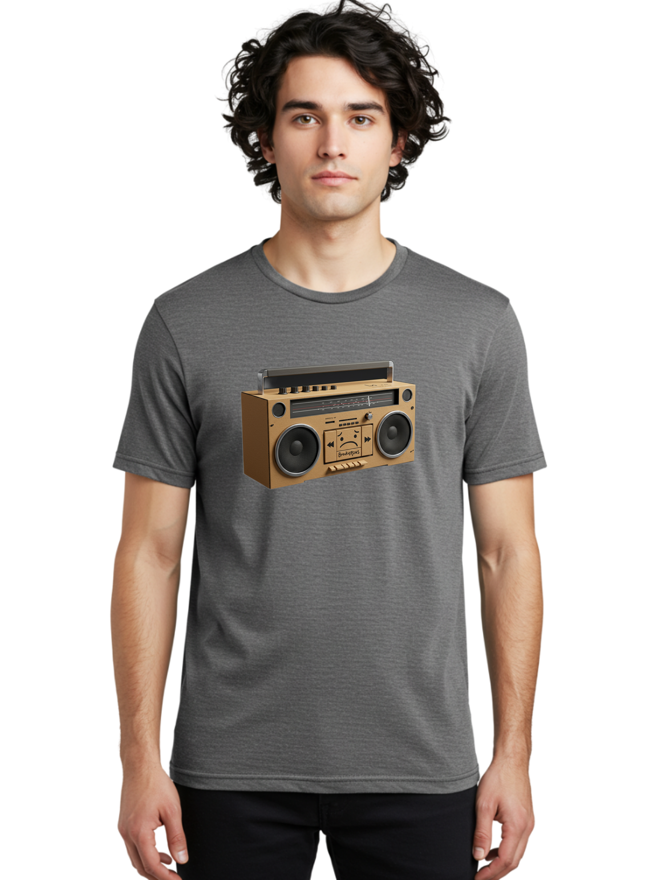 Breathebox-Boombox Men'S Graphic Tee, 100% Cotton, Comfortable Casual Summer Wear, Machine Washable, Vintage Camera, Old Camera, Antique Camera, Black Camera, Classic Photography, Photography Equipment, Nostalgic Device, Film Camera, Bao148