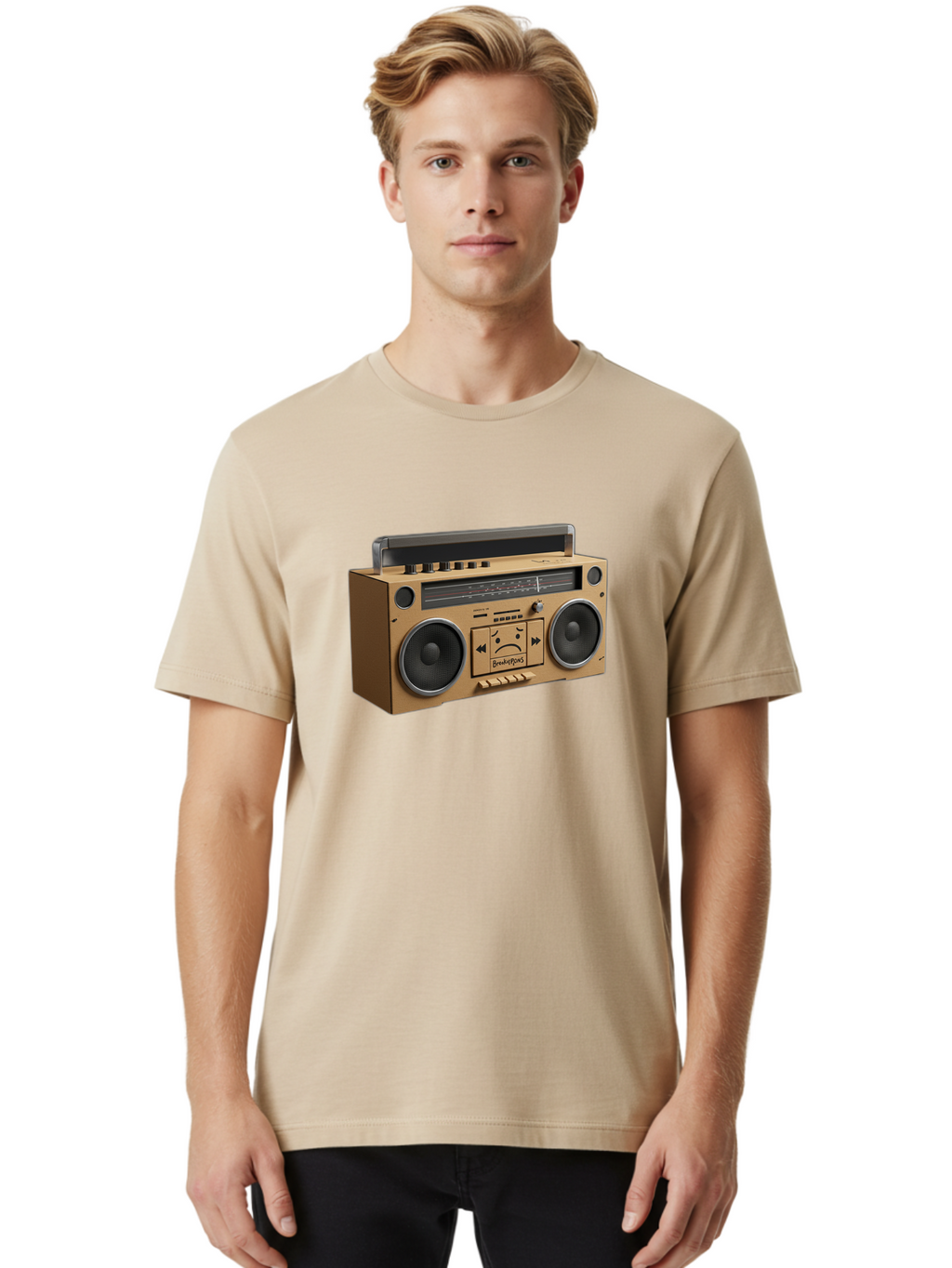 Breathebox-Boombox Men'S Graphic Tee, 100% Cotton, Comfortable Casual Summer Wear, Machine Washable, Vintage Camera, Old Camera, Antique Camera, Black Camera, Classic Photography, Photography Equipment, Nostalgic Device, Film Camera, Bao148