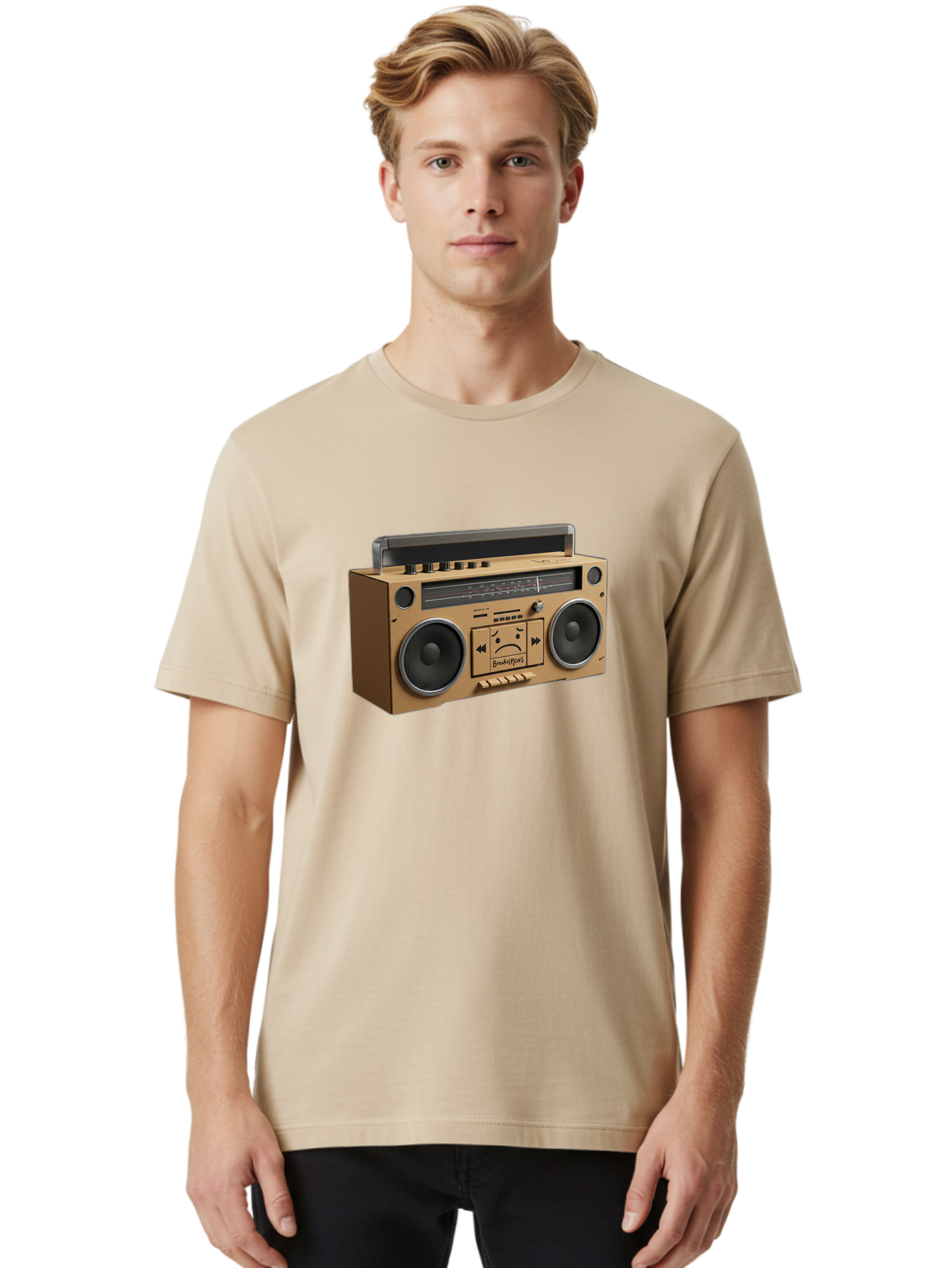 Breathebox-Boombox Men'S Graphic Tee, 100% Cotton, Comfortable Casual Summer Wear, Machine Washable, Vintage Camera, Old Camera, Antique Camera, Black Camera, Classic Photography, Photography Equipment, Nostalgic Device, Film Camera, Bao148