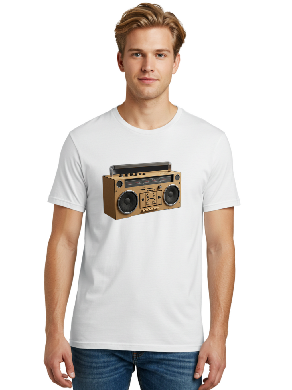 Breathebox-Boombox Men'S Graphic Tee, 100% Cotton, Comfortable Casual Summer Wear, Machine Washable, Vintage Camera, Old Camera, Antique Camera, Black Camera, Classic Photography, Photography Equipment, Nostalgic Device, Film Camera, Bao148