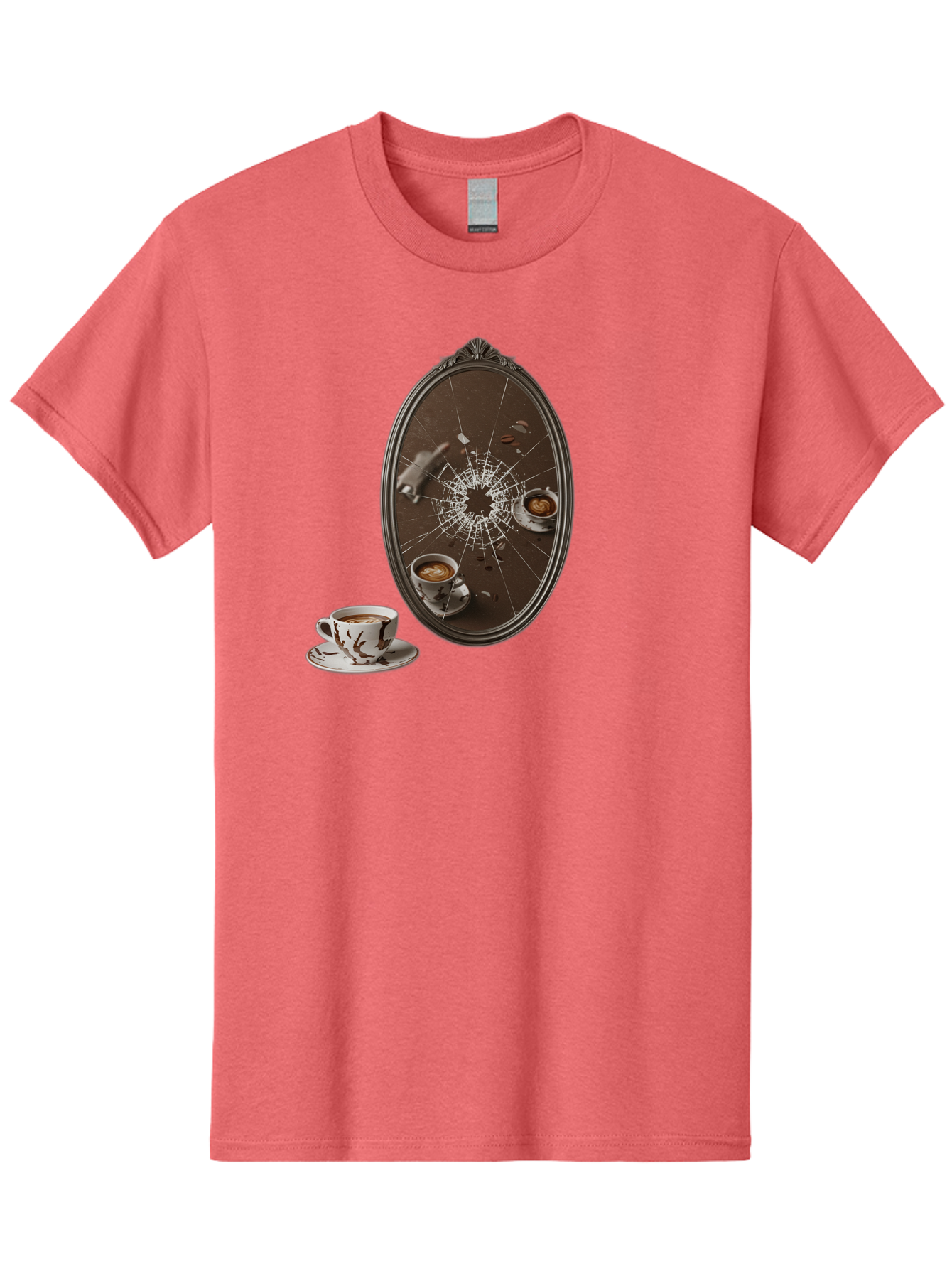 Broken-Mirror-Coffee Men'S Graphic Tee, 100% Cotton, Comfortable Casual Summer Wear, Machine Washable, Vintage Camera, Old Camera, Antique Camera, Black Camera, Classic Photography, Photography Equipment, Nostalgic Device, Film Camera, Bao150