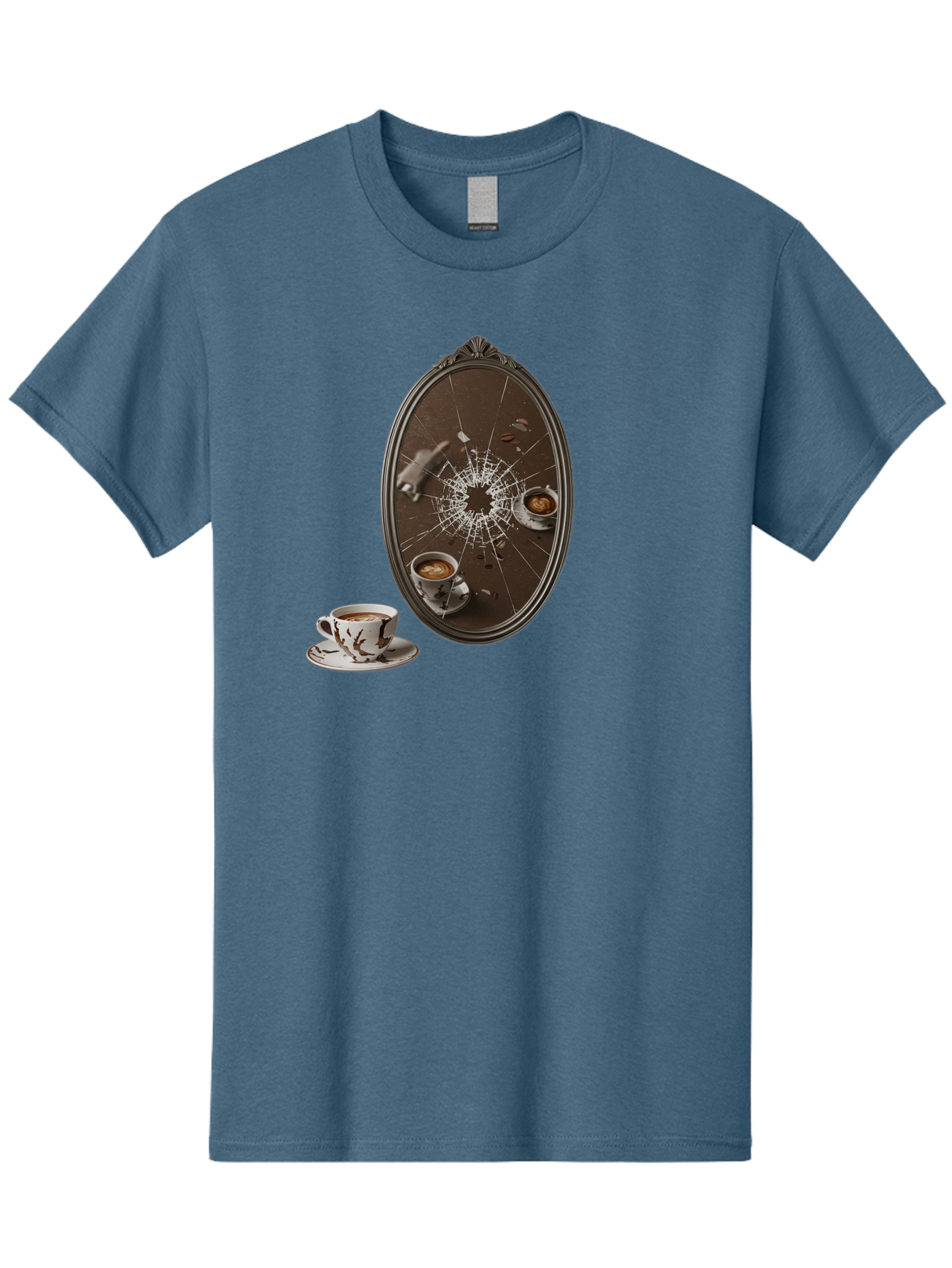Broken-Mirror-Coffee Men'S Graphic Tee, 100% Cotton, Comfortable Casual Summer Wear, Machine Washable, Vintage Camera, Old Camera, Antique Camera, Black Camera, Classic Photography, Photography Equipment, Nostalgic Device, Film Camera, Bao150