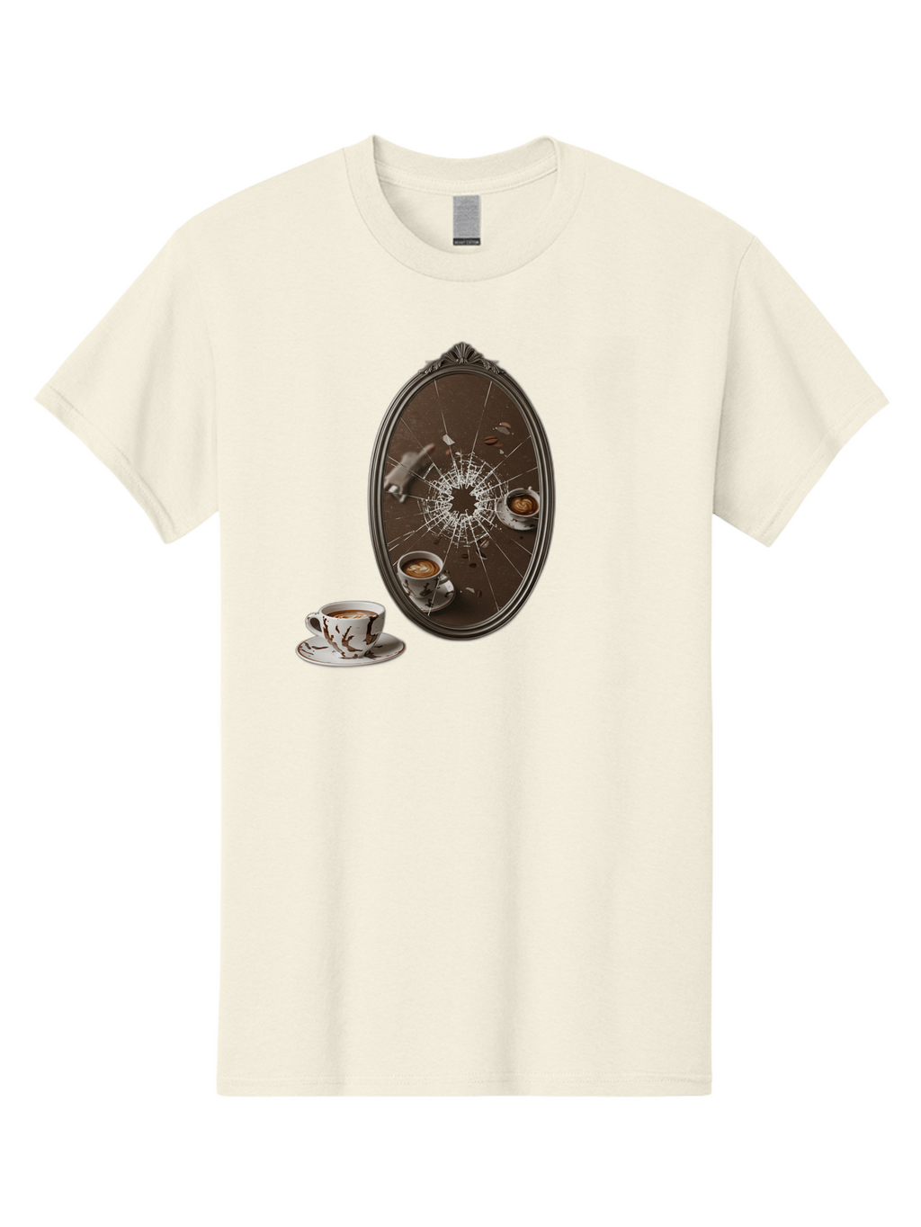 Broken-Mirror-Coffee Men'S Graphic Tee, 100% Cotton, Comfortable Casual Summer Wear, Machine Washable, Vintage Camera, Old Camera, Antique Camera, Black Camera, Classic Photography, Photography Equipment, Nostalgic Device, Film Camera, Bao150
