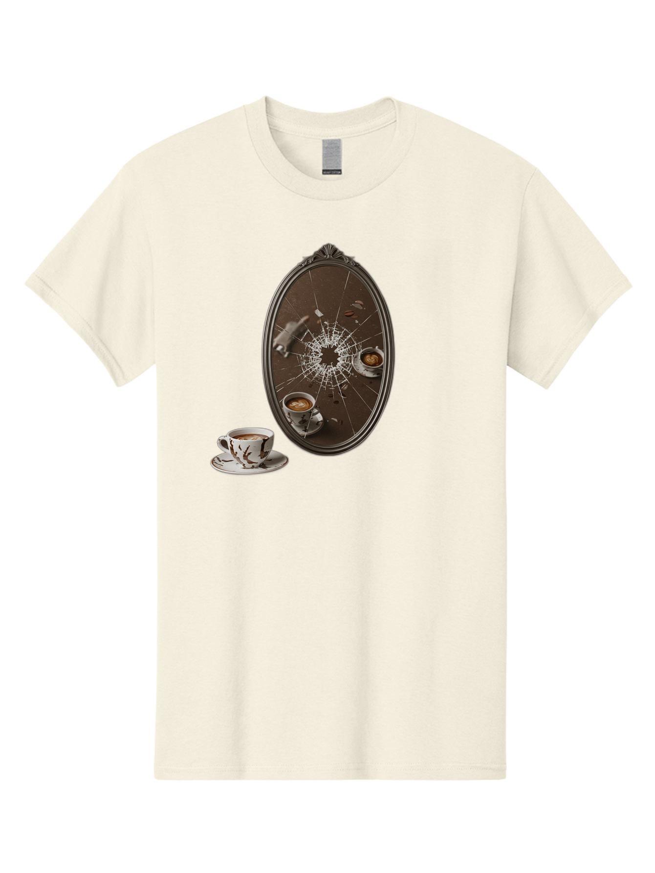Broken-Mirror-Coffee Men'S Graphic Tee, 100% Cotton, Comfortable Casual Summer Wear, Machine Washable, Vintage Camera, Old Camera, Antique Camera, Black Camera, Classic Photography, Photography Equipment, Nostalgic Device, Film Camera, Bao150