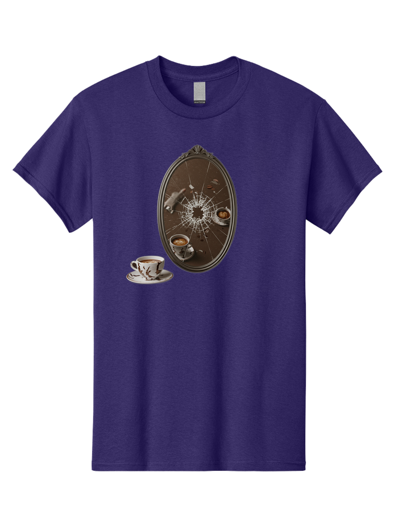 Broken-Mirror-Coffee Men'S Graphic Tee, 100% Cotton, Comfortable Casual Summer Wear, Machine Washable, Vintage Camera, Old Camera, Antique Camera, Black Camera, Classic Photography, Photography Equipment, Nostalgic Device, Film Camera, Bao150