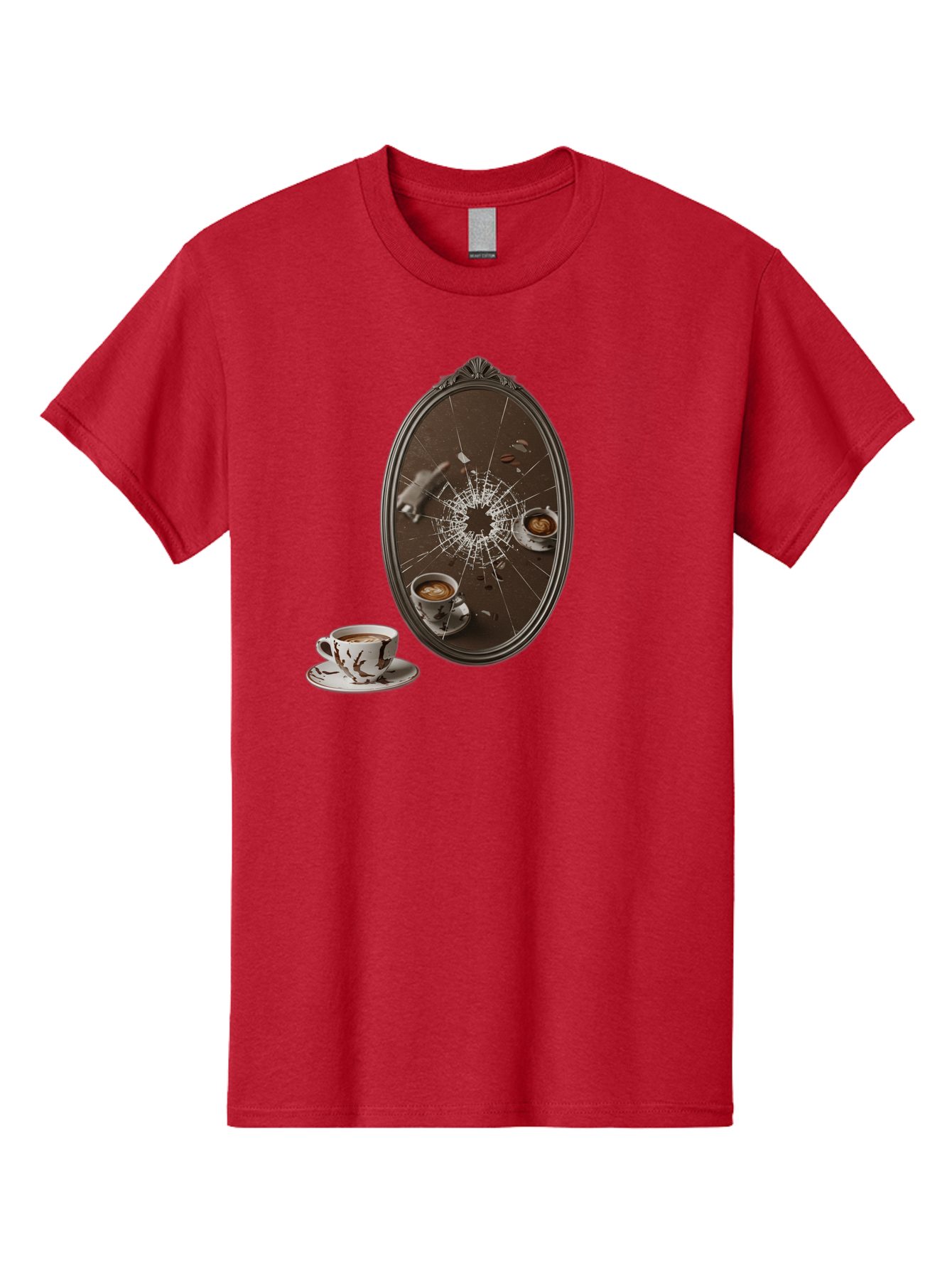 Broken-Mirror-Coffee Men'S Graphic Tee, 100% Cotton, Comfortable Casual Summer Wear, Machine Washable, Vintage Camera, Old Camera, Antique Camera, Black Camera, Classic Photography, Photography Equipment, Nostalgic Device, Film Camera, Bao150
