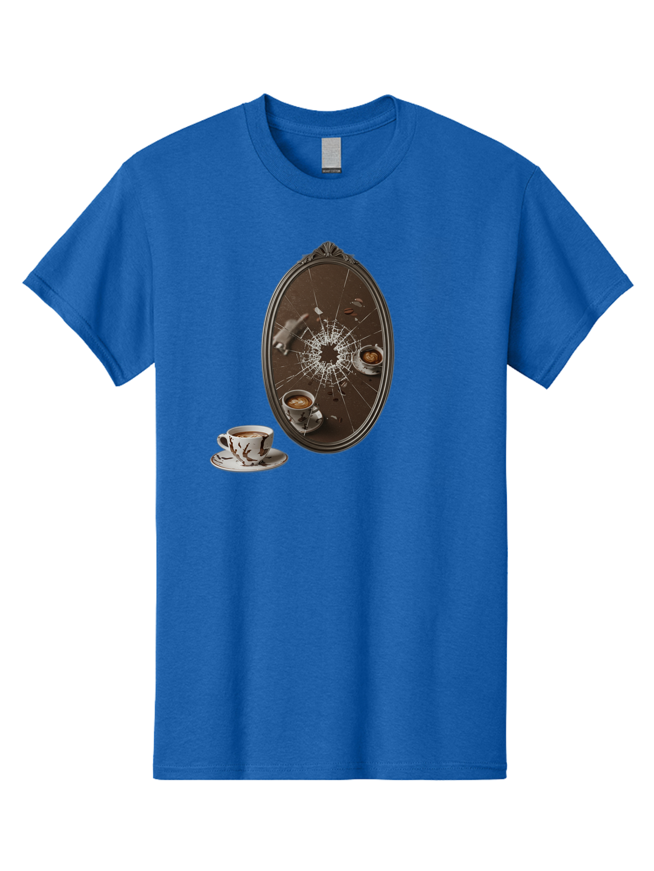 Broken-Mirror-Coffee Men'S Graphic Tee, 100% Cotton, Comfortable Casual Summer Wear, Machine Washable, Vintage Camera, Old Camera, Antique Camera, Black Camera, Classic Photography, Photography Equipment, Nostalgic Device, Film Camera, Bao150