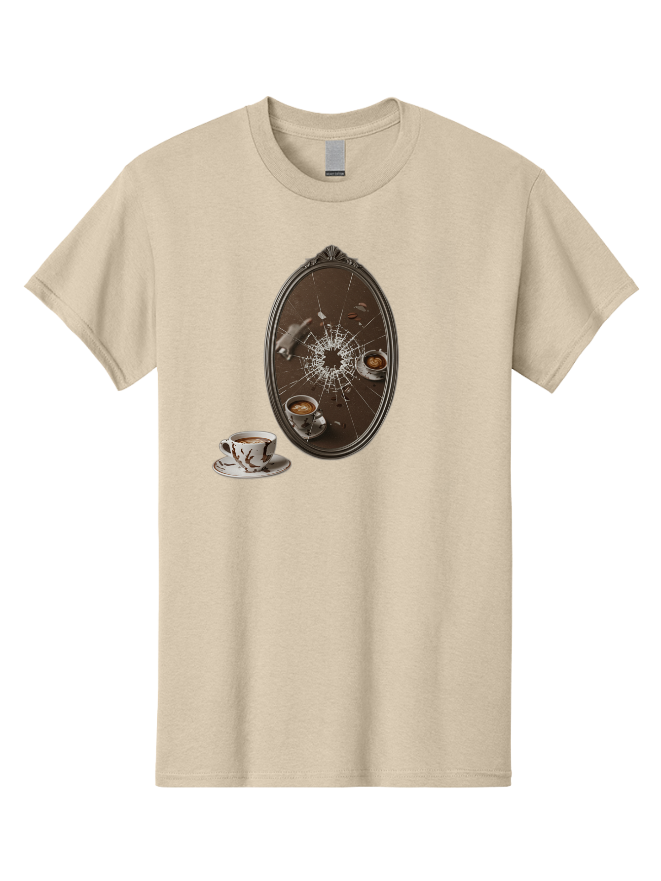 Broken-Mirror-Coffee Men'S Graphic Tee, 100% Cotton, Comfortable Casual Summer Wear, Machine Washable, Vintage Camera, Old Camera, Antique Camera, Black Camera, Classic Photography, Photography Equipment, Nostalgic Device, Film Camera, Bao150