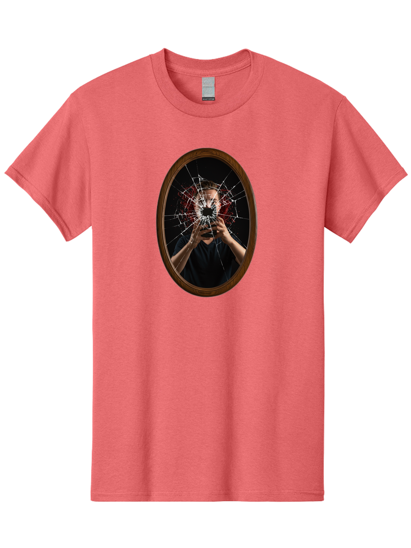 Broken-Mirror-Man Men'S Graphic Tee, 100% Cotton, Comfortable Casual Summer Wear, Machine Washable, Vintage Camera, Old Camera, Antique Camera, Black Camera, Classic Photography, Photography Equipment, Nostalgic Device, Film Camera, Camera Art Bao151
