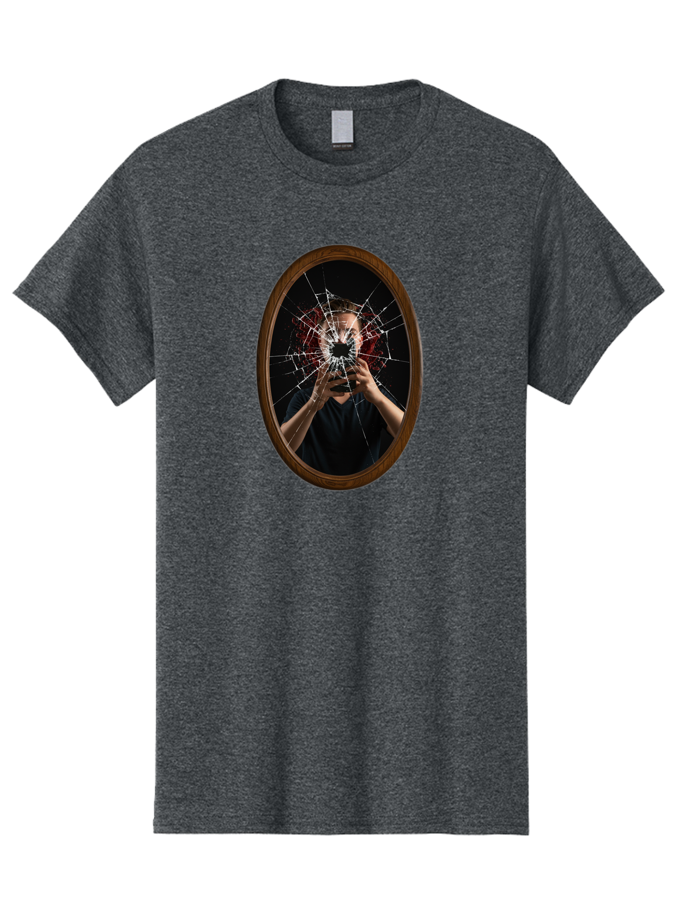 Broken-Mirror-Man Men'S Graphic Tee, 100% Cotton, Comfortable Casual Summer Wear, Machine Washable, Vintage Camera, Old Camera, Antique Camera, Black Camera, Classic Photography, Photography Equipment, Nostalgic Device, Film Camera, Camera Art Bao151