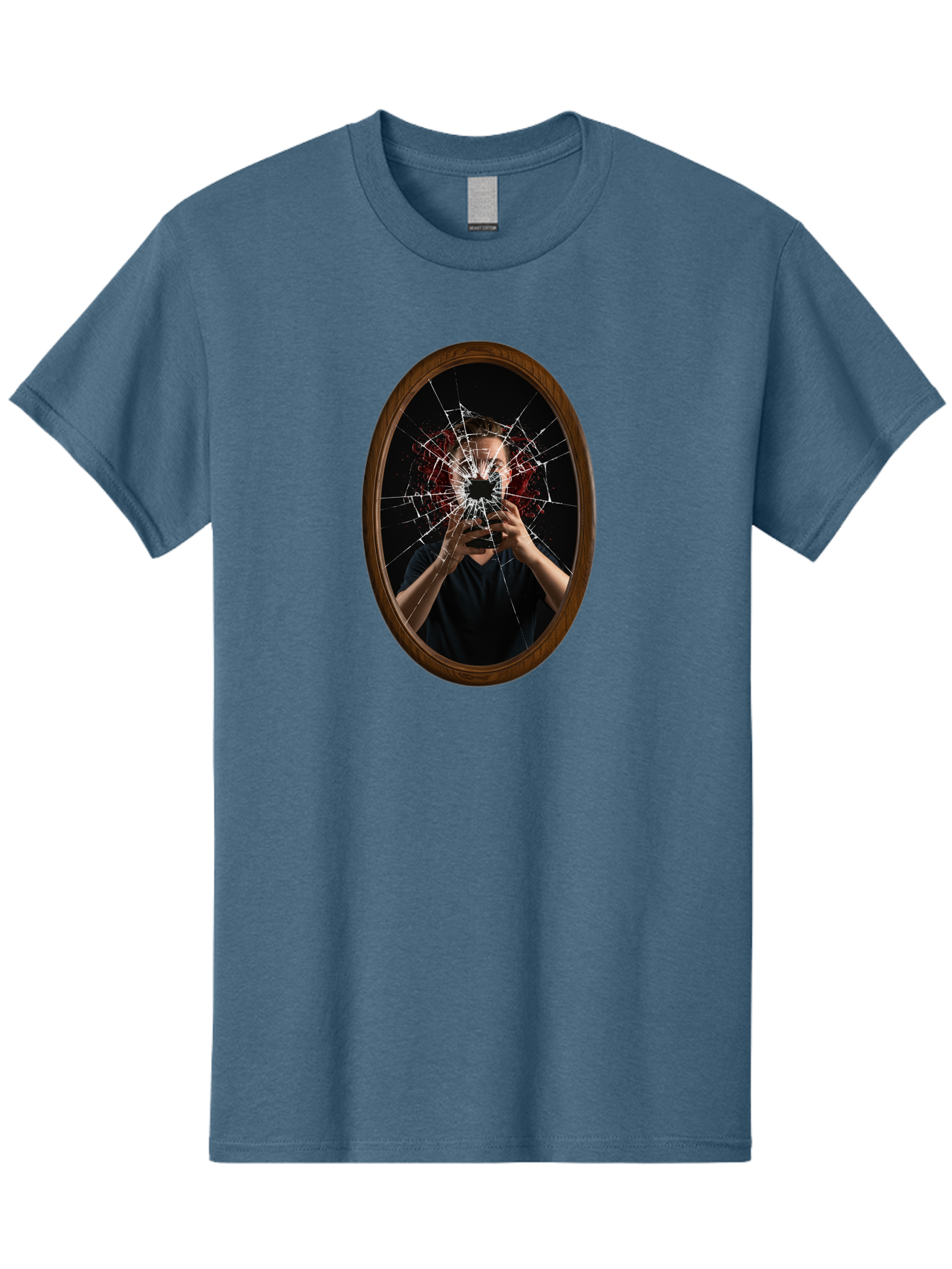Broken-Mirror-Man Men'S Graphic Tee, 100% Cotton, Comfortable Casual Summer Wear, Machine Washable, Vintage Camera, Old Camera, Antique Camera, Black Camera, Classic Photography, Photography Equipment, Nostalgic Device, Film Camera, Camera Art Bao151