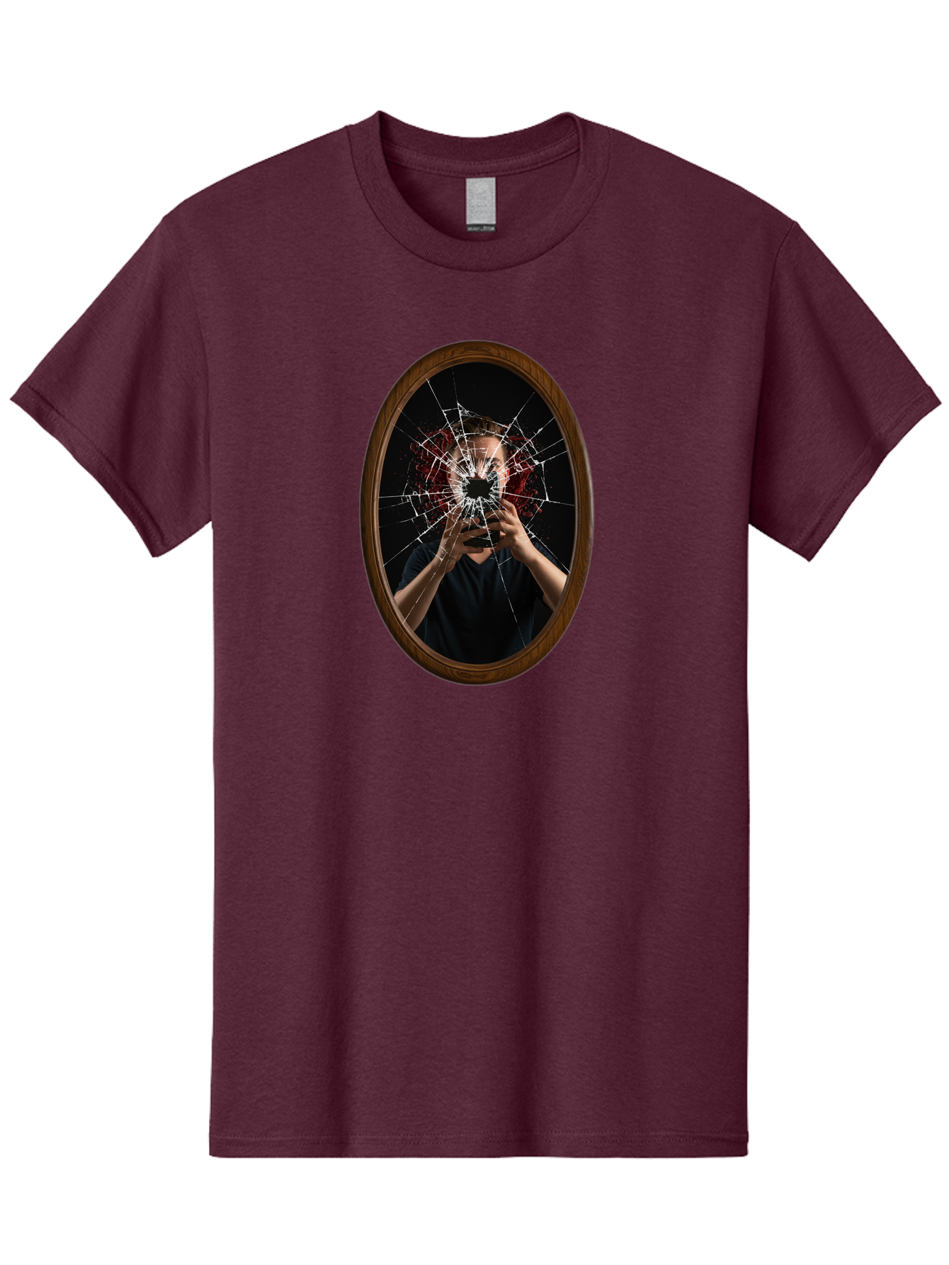Broken-Mirror-Man Men'S Graphic Tee, 100% Cotton, Comfortable Casual Summer Wear, Machine Washable, Vintage Camera, Old Camera, Antique Camera, Black Camera, Classic Photography, Photography Equipment, Nostalgic Device, Film Camera, Camera Art Bao151
