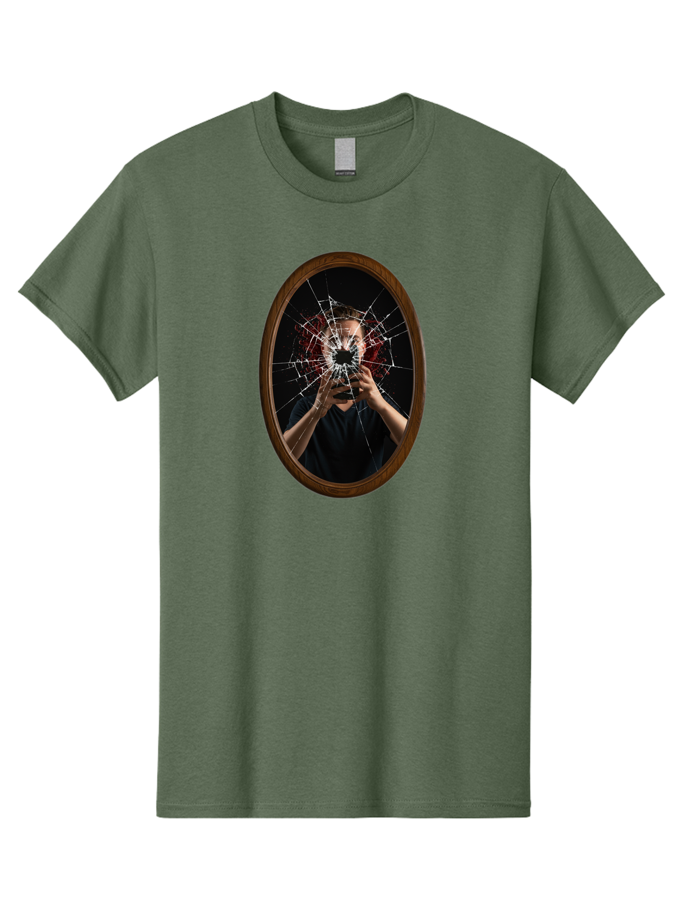 Broken-Mirror-Man Men'S Graphic Tee, 100% Cotton, Comfortable Casual Summer Wear, Machine Washable, Vintage Camera, Old Camera, Antique Camera, Black Camera, Classic Photography, Photography Equipment, Nostalgic Device, Film Camera, Camera Art Bao151