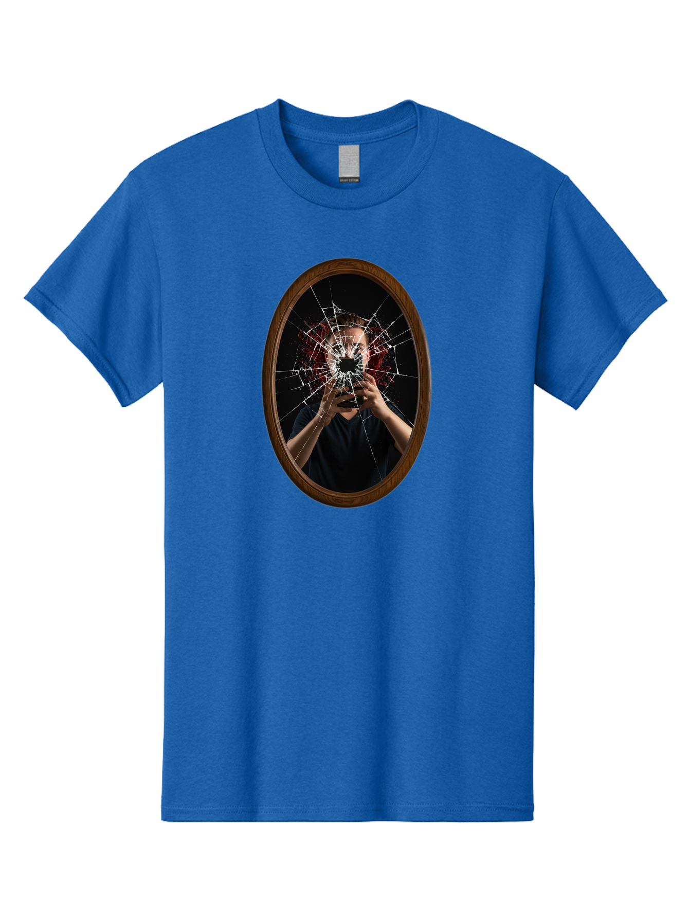 Broken-Mirror-Man Men'S Graphic Tee, 100% Cotton, Comfortable Casual Summer Wear, Machine Washable, Vintage Camera, Old Camera, Antique Camera, Black Camera, Classic Photography, Photography Equipment, Nostalgic Device, Film Camera, Camera Art Bao151