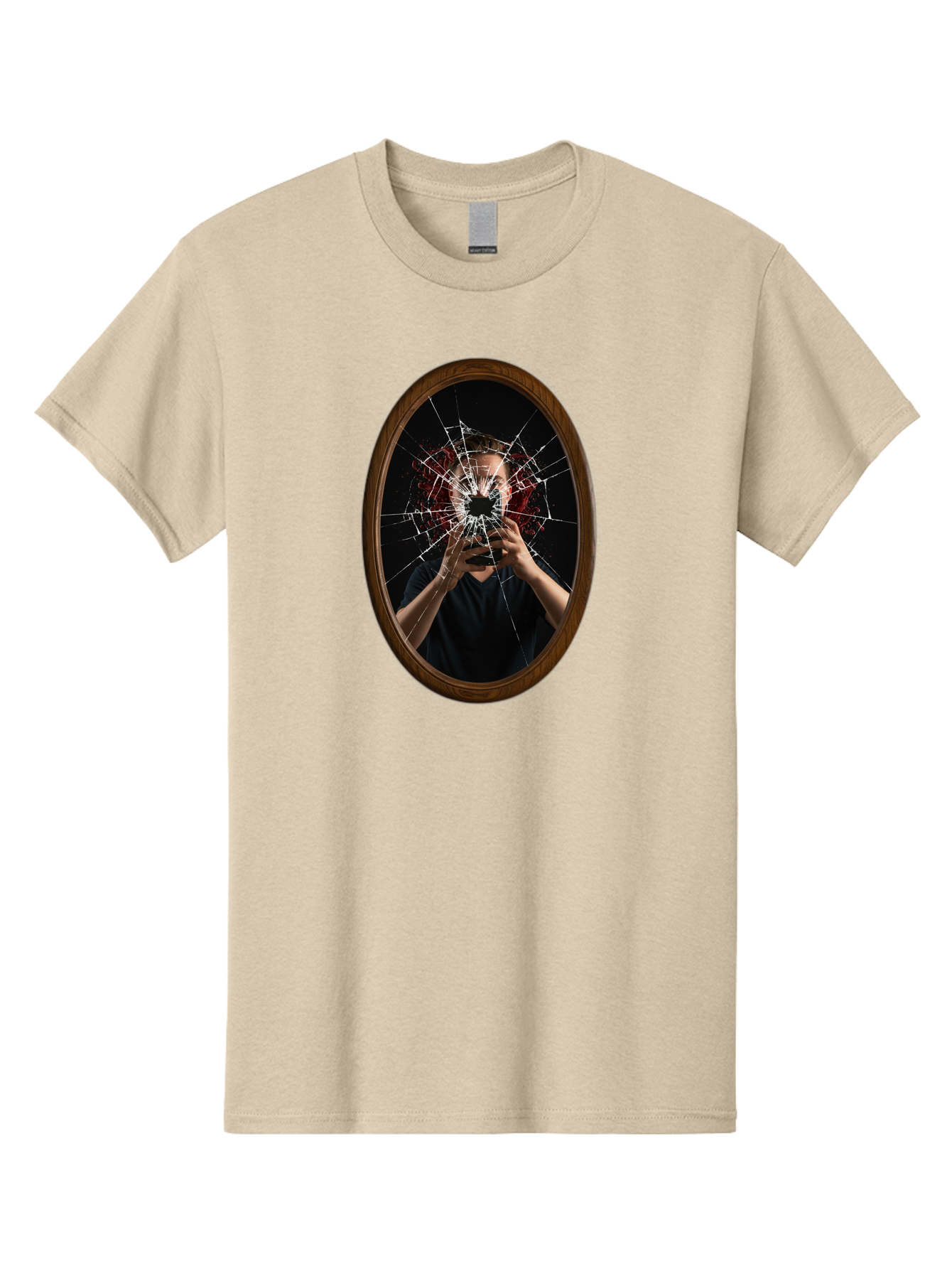 Broken-Mirror-Man Men'S Graphic Tee, 100% Cotton, Comfortable Casual Summer Wear, Machine Washable, Vintage Camera, Old Camera, Antique Camera, Black Camera, Classic Photography, Photography Equipment, Nostalgic Device, Film Camera, Camera Art Bao151
