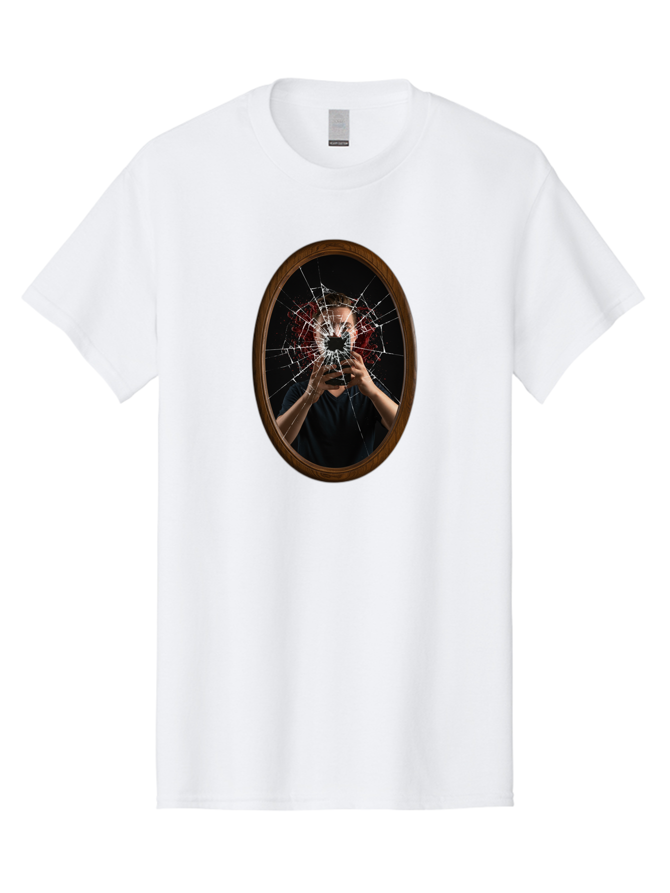 Broken-Mirror-Man Men'S Graphic Tee, 100% Cotton, Comfortable Casual Summer Wear, Machine Washable, Vintage Camera, Old Camera, Antique Camera, Black Camera, Classic Photography, Photography Equipment, Nostalgic Device, Film Camera, Camera Art Bao151