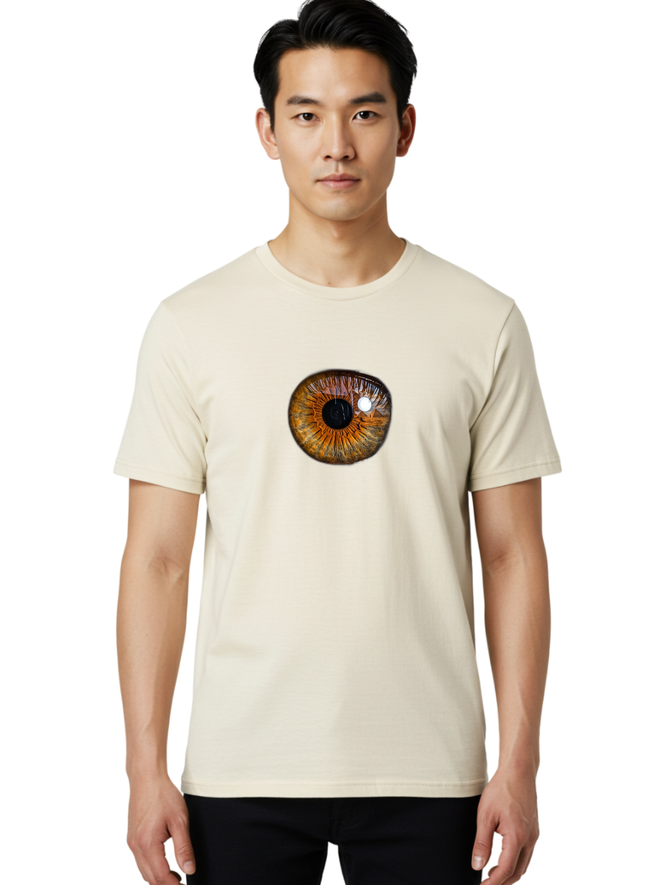 Brown-Eye Men'S Graphic Tee, 100% Cotton, Comfortable Casual Summer Wear, Machine Washable, Vintage Camera, Old Camera, Antique Camera, Black Camera, Classic Photography, Photography Equipment, Nostalgic Device, Film Camera, Camera Art Bao153
