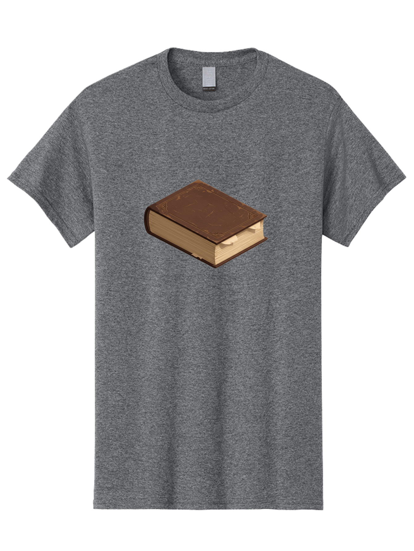 Brown-Leather-Book Men'S Graphic Tee, 100% Cotton, Comfortable Casual Summer Wear, Machine Washable, Vintage Camera, Old Camera, Antique Camera, Black Camera, Classic Photography, Photography Equipment, Nostalgic Device, Film Camera, Bao154