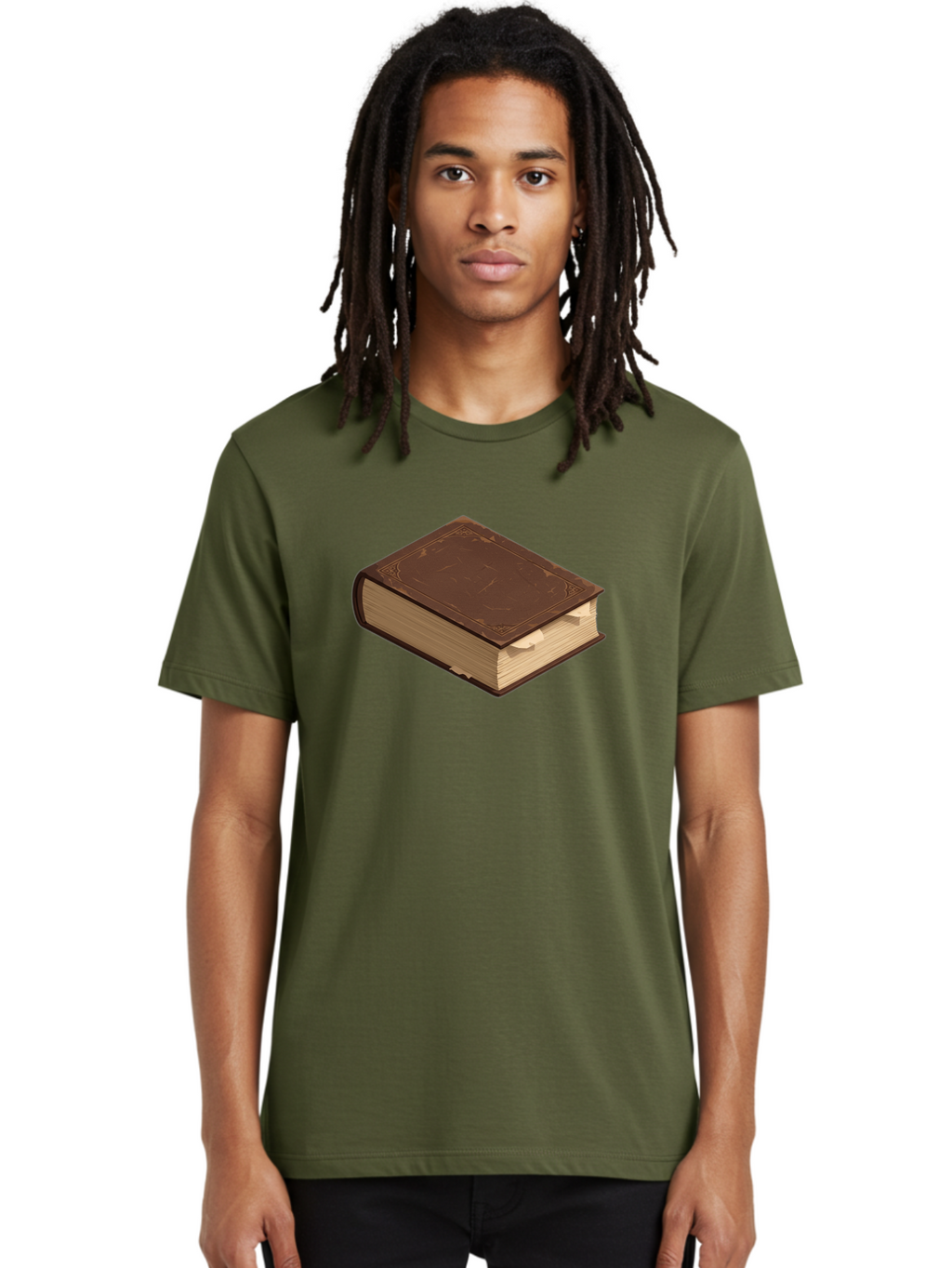 Brown-Leather-Book Men'S Graphic Tee, 100% Cotton, Comfortable Casual Summer Wear, Machine Washable, Vintage Camera, Old Camera, Antique Camera, Black Camera, Classic Photography, Photography Equipment, Nostalgic Device, Film Camera, Bao154