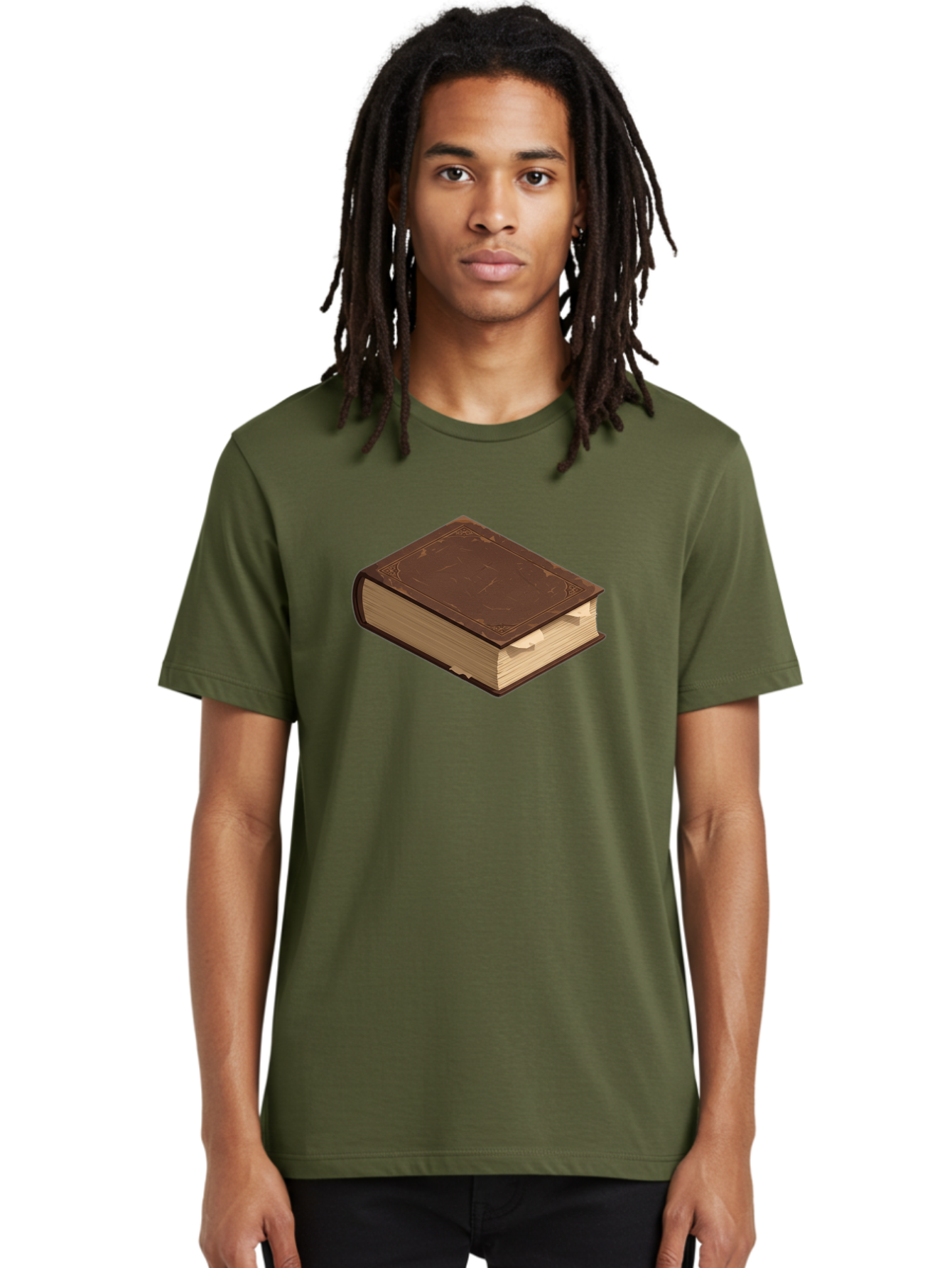Brown-Leather-Book Men'S Graphic Tee, 100% Cotton, Comfortable Casual Summer Wear, Machine Washable, Vintage Camera, Old Camera, Antique Camera, Black Camera, Classic Photography, Photography Equipment, Nostalgic Device, Film Camera, Bao154