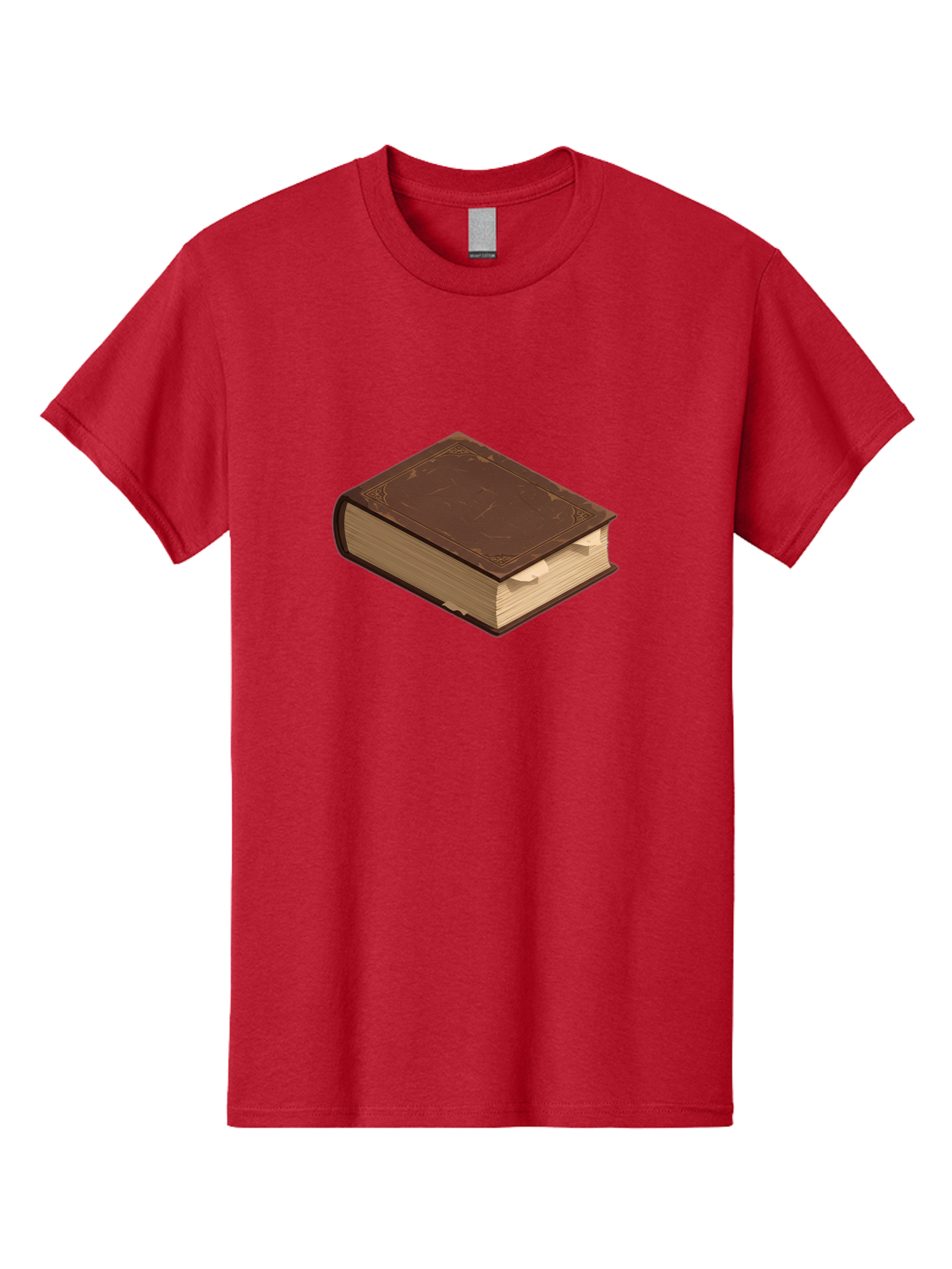 Brown-Leather-Book Men'S Graphic Tee, 100% Cotton, Comfortable Casual Summer Wear, Machine Washable, Vintage Camera, Old Camera, Antique Camera, Black Camera, Classic Photography, Photography Equipment, Nostalgic Device, Film Camera, Bao154