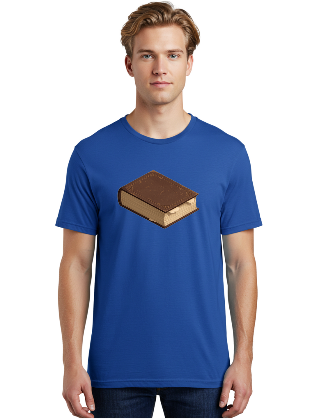 Brown-Leather-Book Men'S Graphic Tee, 100% Cotton, Comfortable Casual Summer Wear, Machine Washable, Vintage Camera, Old Camera, Antique Camera, Black Camera, Classic Photography, Photography Equipment, Nostalgic Device, Film Camera, Bao154