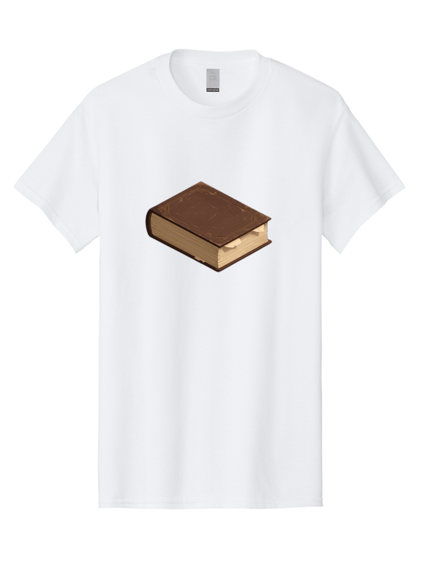 Brown-Leather-Book Men'S Graphic Tee, 100% Cotton, Comfortable Casual Summer Wear, Machine Washable, Vintage Camera, Old Camera, Antique Camera, Black Camera, Classic Photography, Photography Equipment, Nostalgic Device, Film Camera, Bao154
