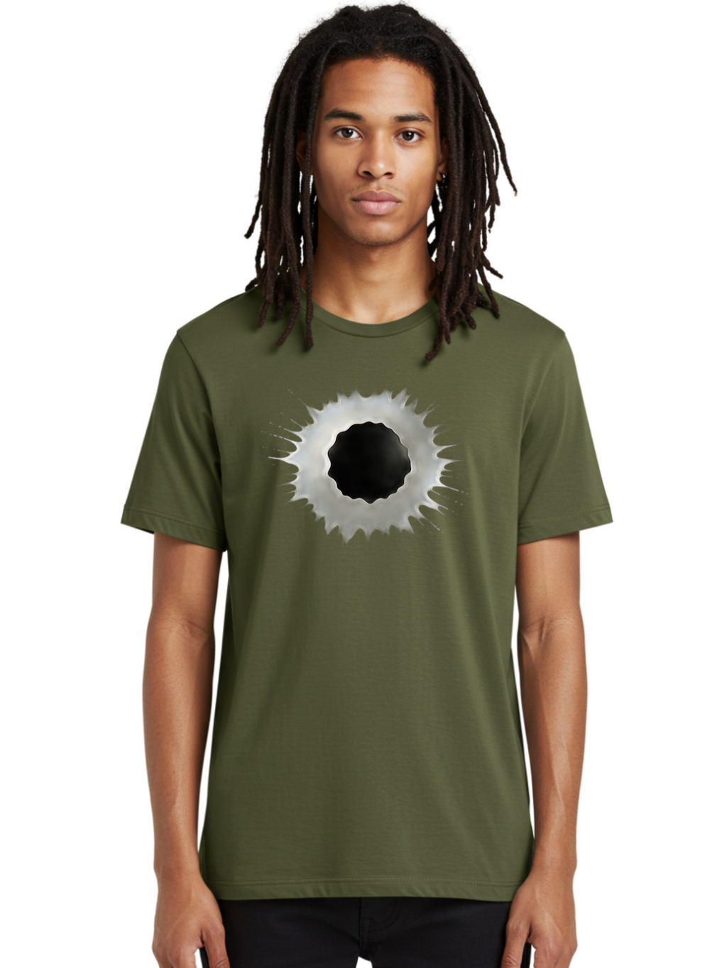 Bullet-Hole Men'S Graphic Tee, 100% Cotton, Comfortable Casual Summer Wear, Machine Washable, Vintage Camera, Old Camera, Antique Camera, Black Camera, Classic Photography, Photography Equipment, Nostalgic Device, Film Camera, Camera Art Bao155