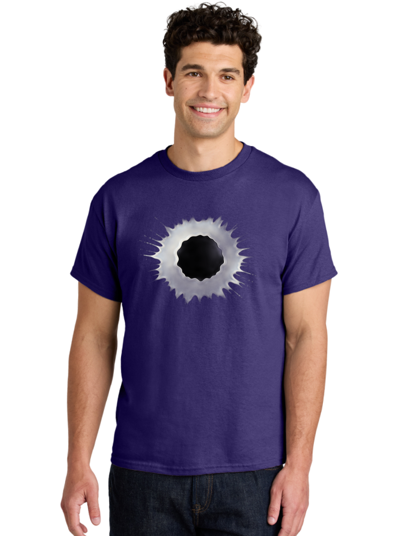 Bullet-Hole Men'S Graphic Tee, 100% Cotton, Comfortable Casual Summer Wear, Machine Washable, Vintage Camera, Old Camera, Antique Camera, Black Camera, Classic Photography, Photography Equipment, Nostalgic Device, Film Camera, Camera Art Bao155