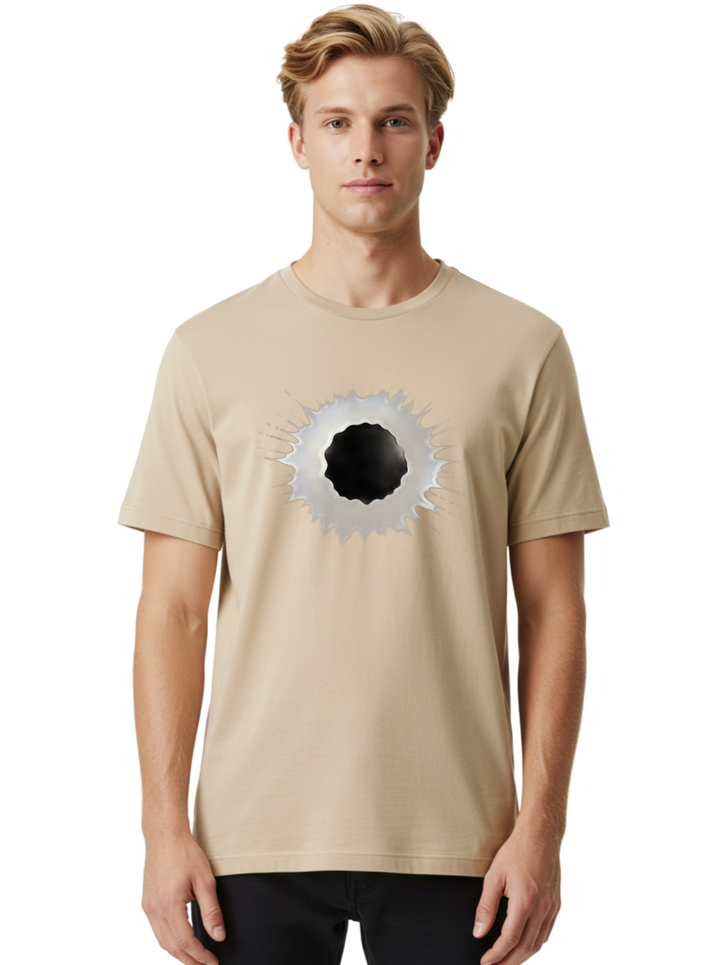 Bullet-Hole Men'S Graphic Tee, 100% Cotton, Comfortable Casual Summer Wear, Machine Washable, Vintage Camera, Old Camera, Antique Camera, Black Camera, Classic Photography, Photography Equipment, Nostalgic Device, Film Camera, Camera Art Bao155