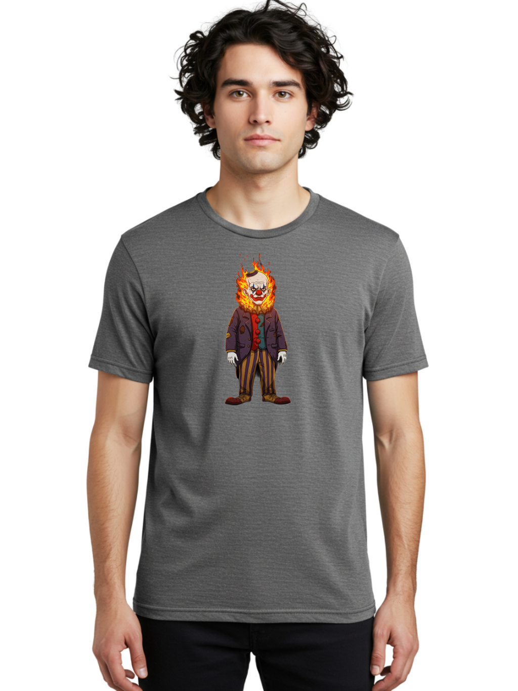 Burning-Clown Men'S Graphic Tee, 100% Cotton, Comfortable Casual Summer Wear, Machine Washable, Vintage Camera, Old Camera, Antique Camera, Black Camera, Classic Photography, Photography Equipment, Nostalgic Device, Film Camera, Camera Art Bao156