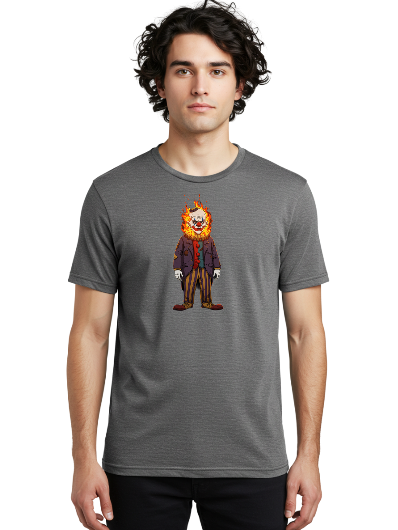 Burning-Clown Men'S Graphic Tee, 100% Cotton, Comfortable Casual Summer Wear, Machine Washable, Vintage Camera, Old Camera, Antique Camera, Black Camera, Classic Photography, Photography Equipment, Nostalgic Device, Film Camera, Camera Art Bao156