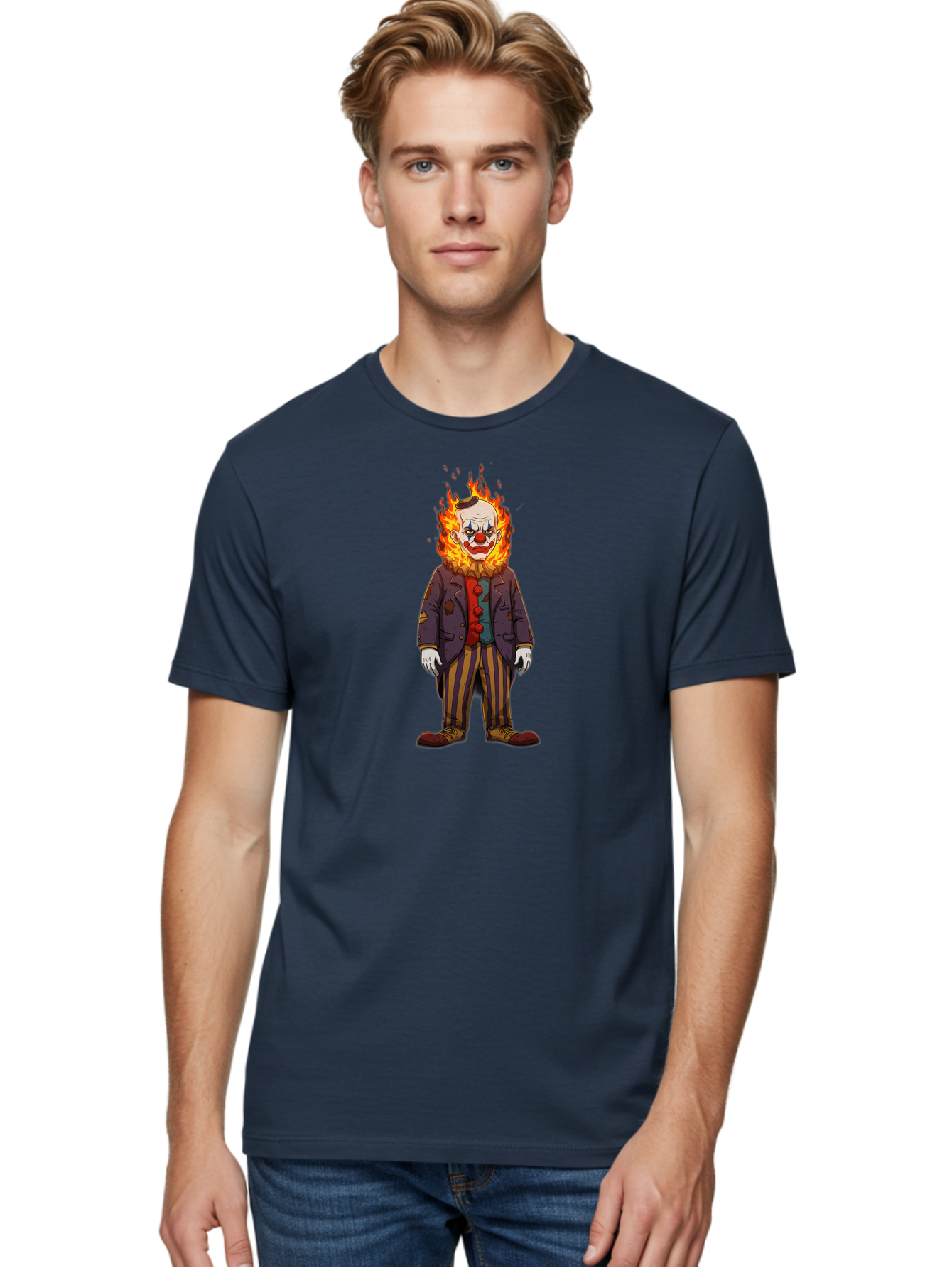 Burning-Clown Men'S Graphic Tee, 100% Cotton, Comfortable Casual Summer Wear, Machine Washable, Vintage Camera, Old Camera, Antique Camera, Black Camera, Classic Photography, Photography Equipment, Nostalgic Device, Film Camera, Camera Art Bao156