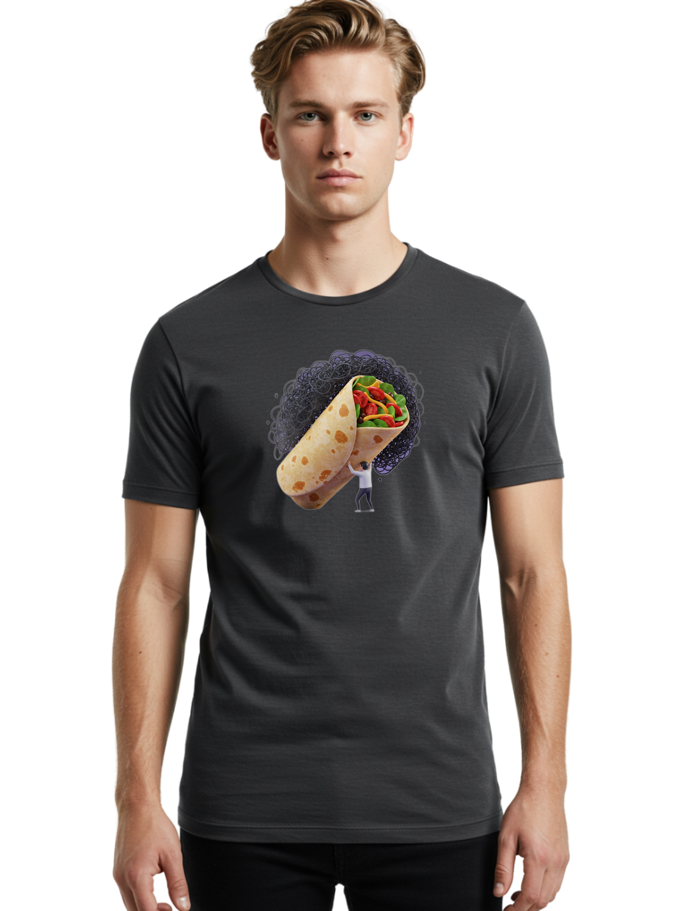 Burrito-And-Man Men'S Graphic Tee, 100% Cotton, Comfortable Casual Summer Wear, Machine Washable, Vintage Camera, Old Camera, Antique Camera, Black Camera, Classic Photography, Photography Equipment, Nostalgic Device, Film Camera, Camera Art Bao157
