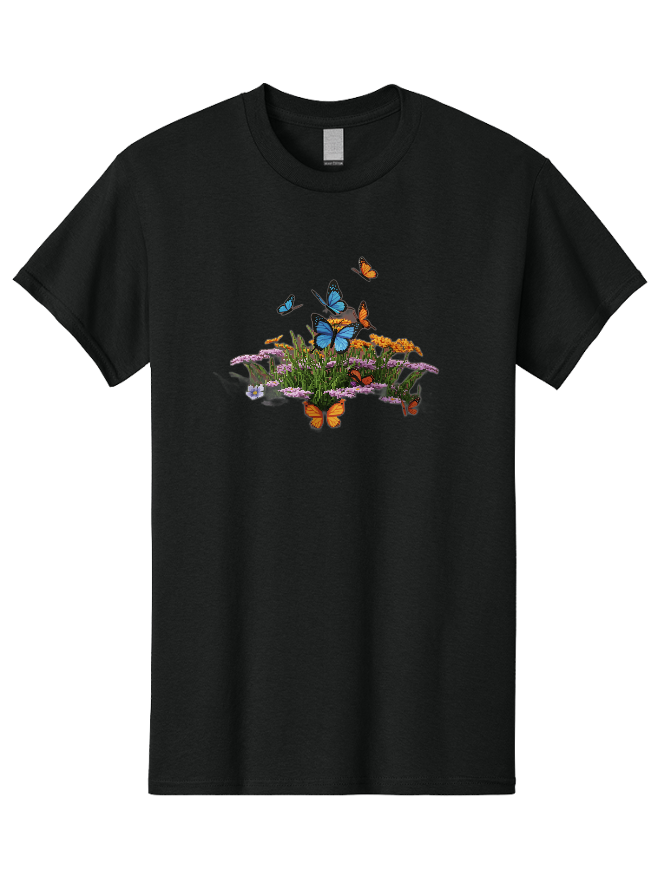 Butterflies-On-Flowers Men'S Graphic Tee, 100% Cotton, Comfortable Casual Summer Wear, Machine Washable, Vintage Camera, Old Camera, Antique Camera, Black Camera, Classic Photography, Photography Equipment, Nostalgic Device, Film Camera, Bao160