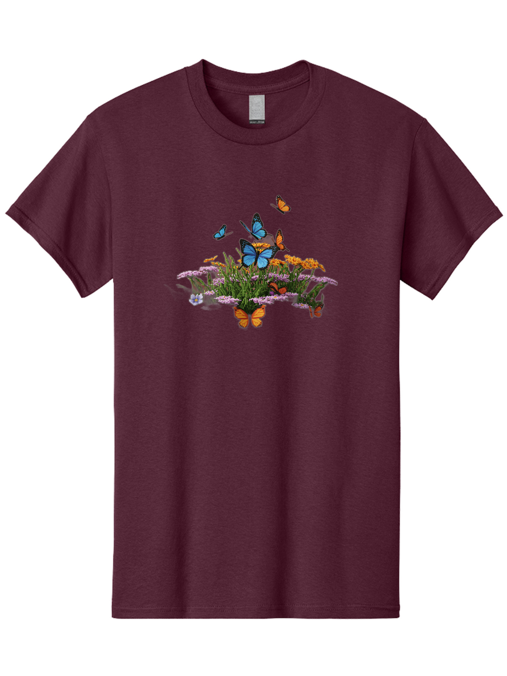Butterflies-On-Flowers Men'S Graphic Tee, 100% Cotton, Comfortable Casual Summer Wear, Machine Washable, Vintage Camera, Old Camera, Antique Camera, Black Camera, Classic Photography, Photography Equipment, Nostalgic Device, Film Camera, Bao160